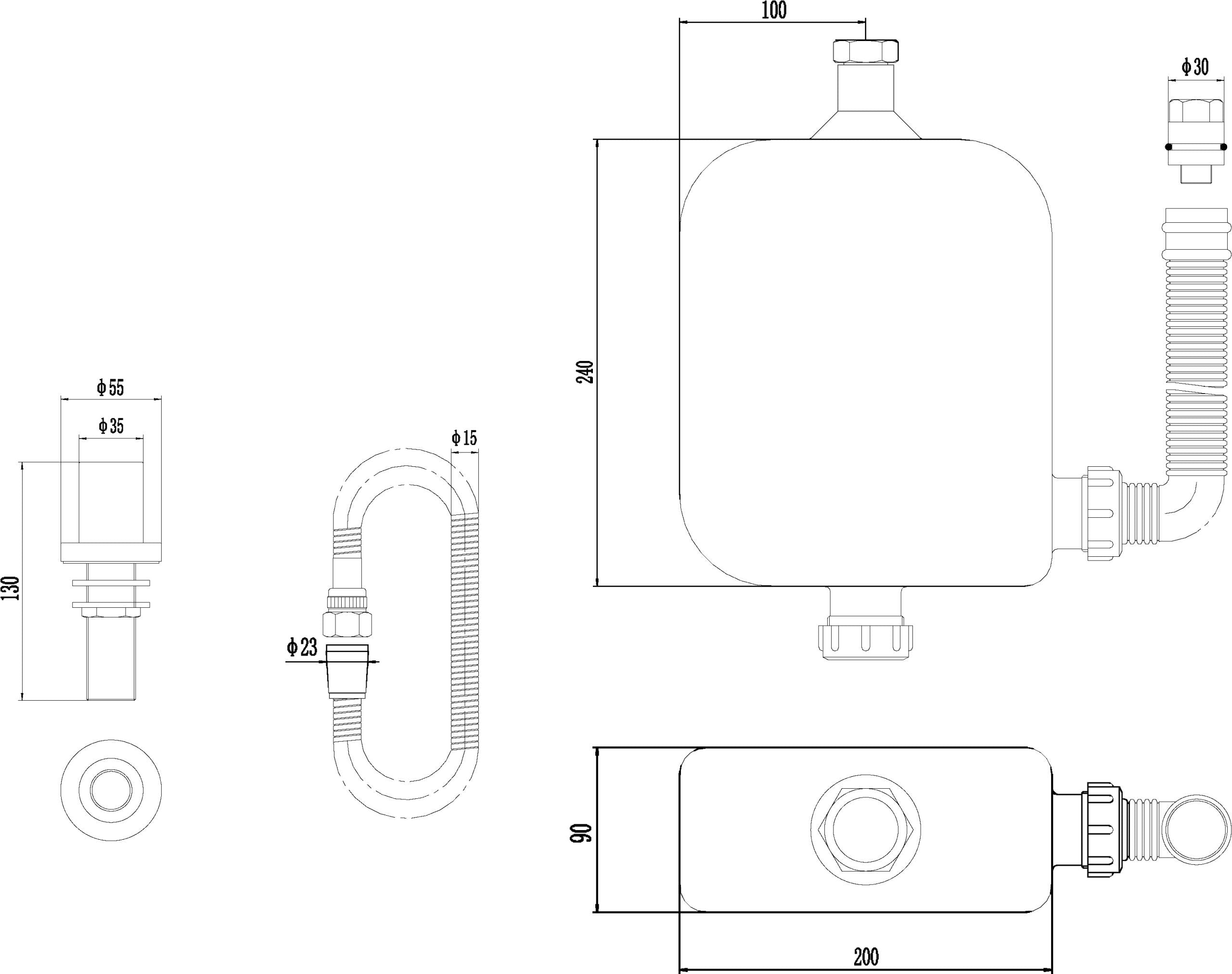 Ultramodern bathroom water heater with compact design, flexible hoses, and high-quality materials, ideal for enhancing bathroom efficiency and convenience. Perfect for modern bathroom renovations.