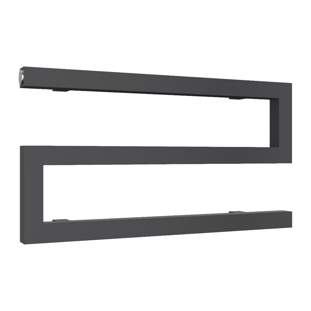 Reina Serpe Anthracite Heated Towel Rail 270mm X 500mm