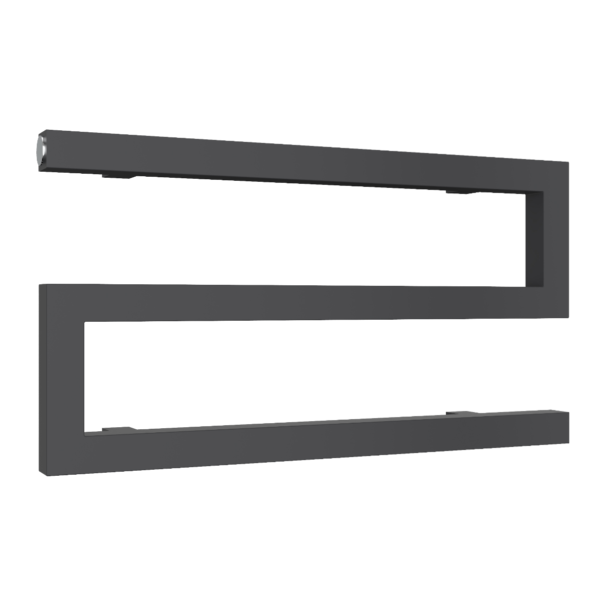 Reina Serpe Anthracite Heated Towel Rail 270mm X 500mm