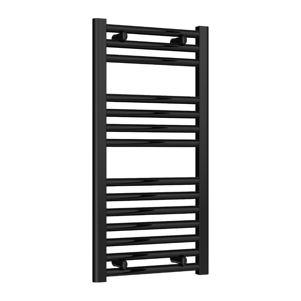 Reina Diva Flat Black Heated Towel Rail 800mm X 400mm