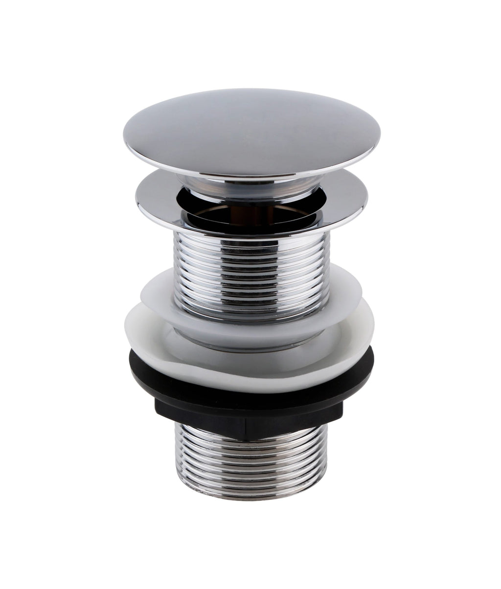 Siphon pipe for bathroom sink or basin, chrome finish with adjustable fittings.