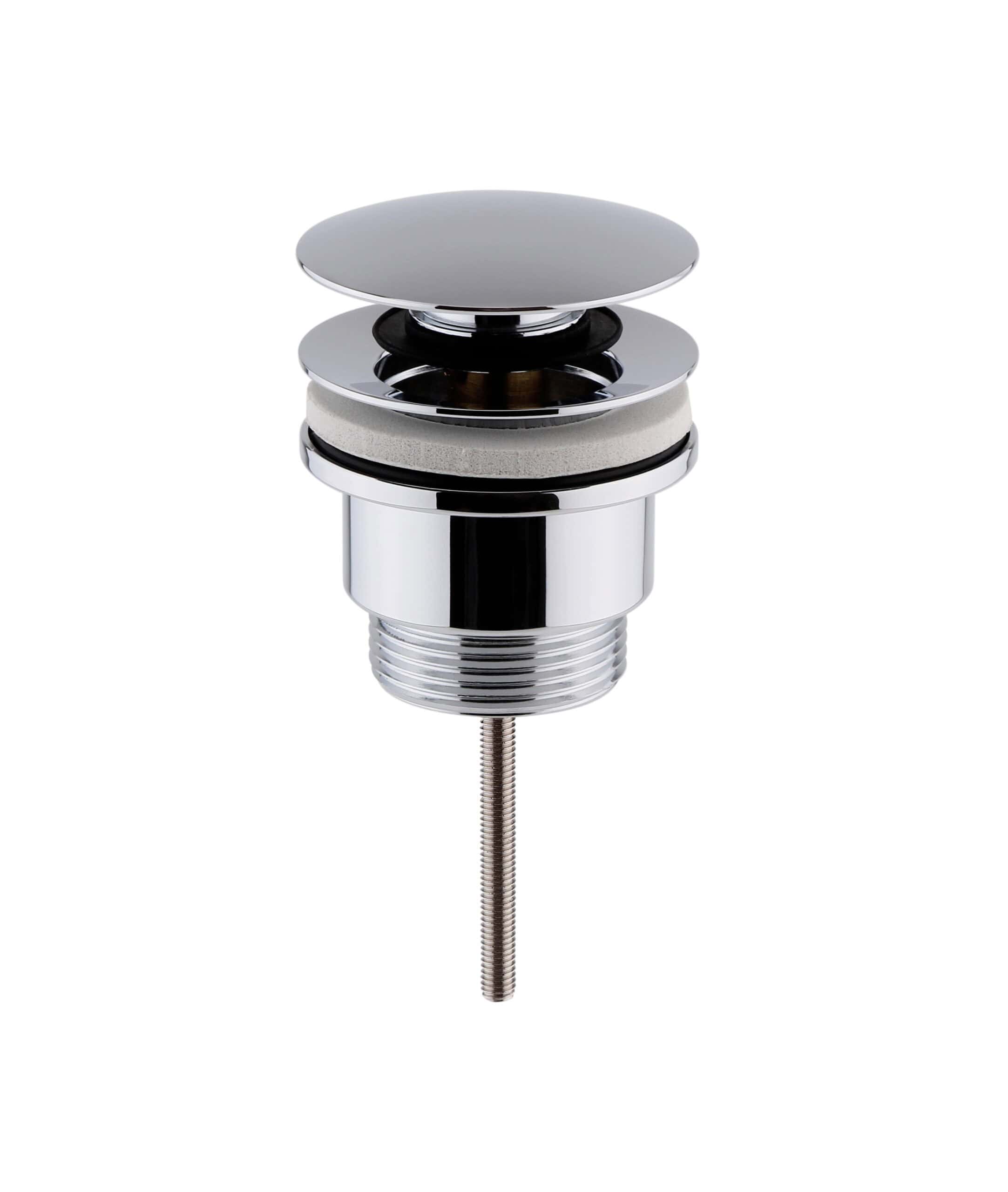 Shiny chrome bathroom sink waste trap with integrated overflow, designed for modern bathroom plumbing and easy installation. Suitable for basin drainage systems.