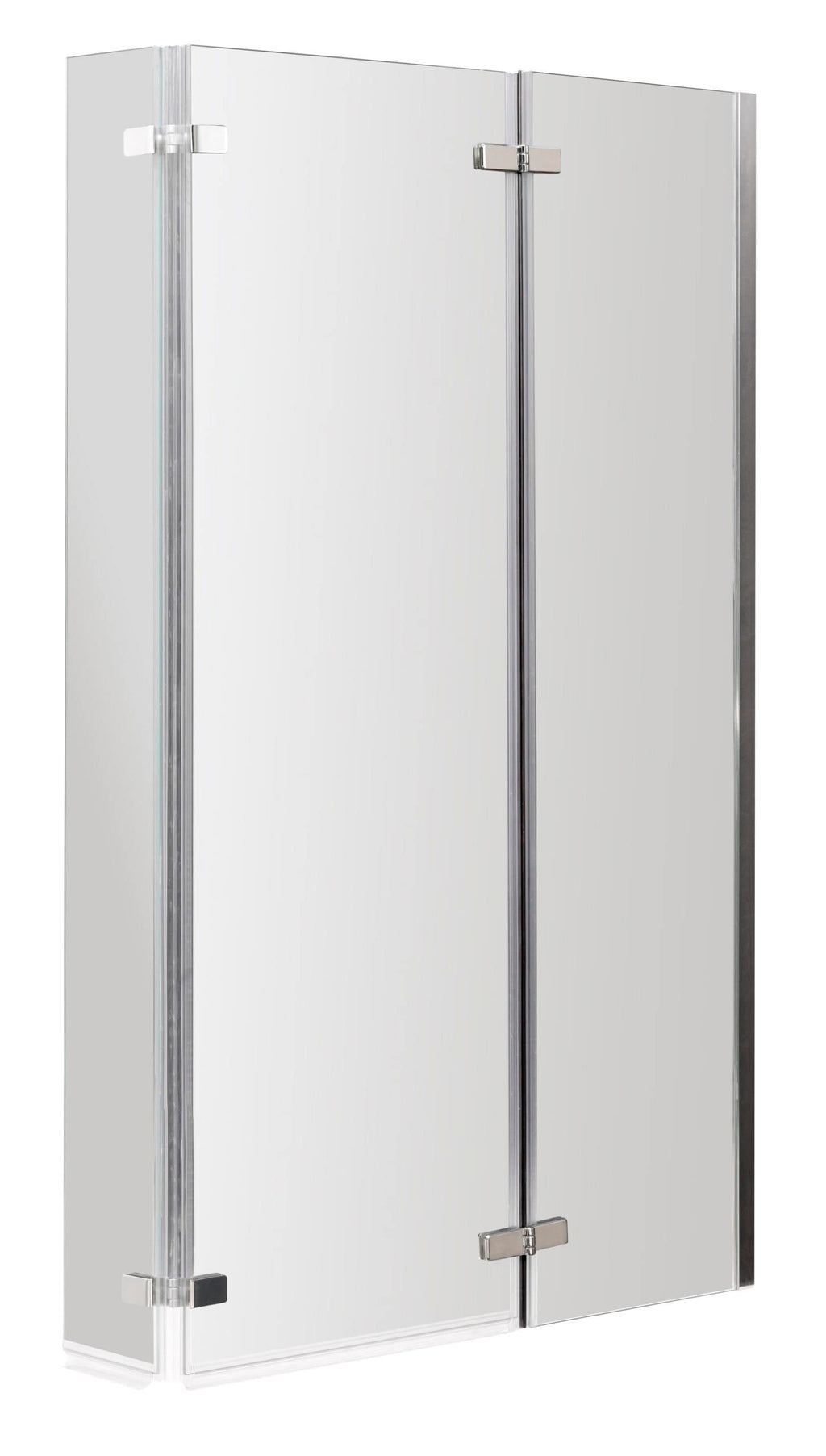 Polished glass shower enclosure with chrome hinges and frame, ideal for modern bathrooms and shower rooms. Durable, easy to clean, and stylish, perfect for replacing old shower doors or upgrading your bathroom.