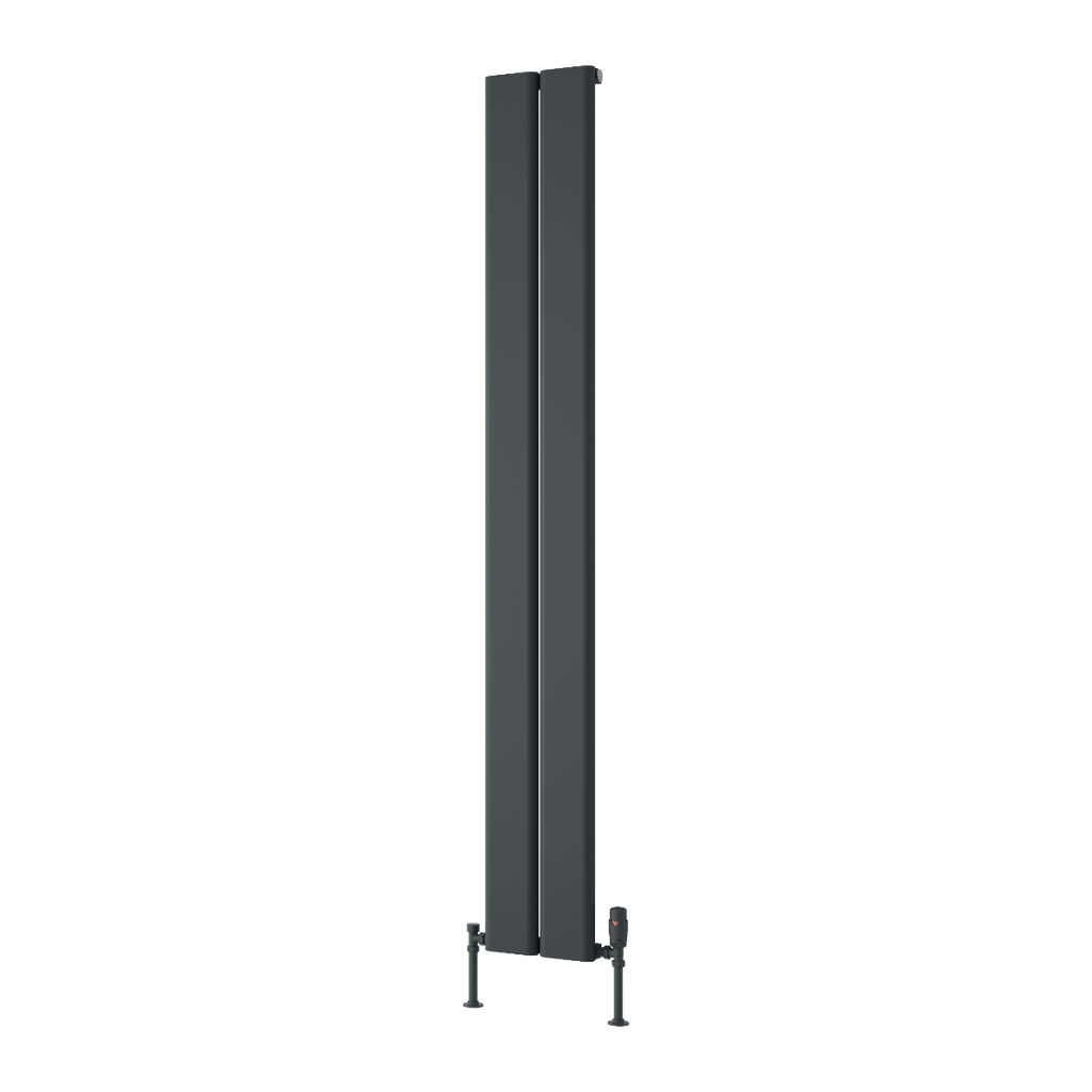 Reina Caldaro Vertical Anthracite Designer Radiator 1800mm X 245mm