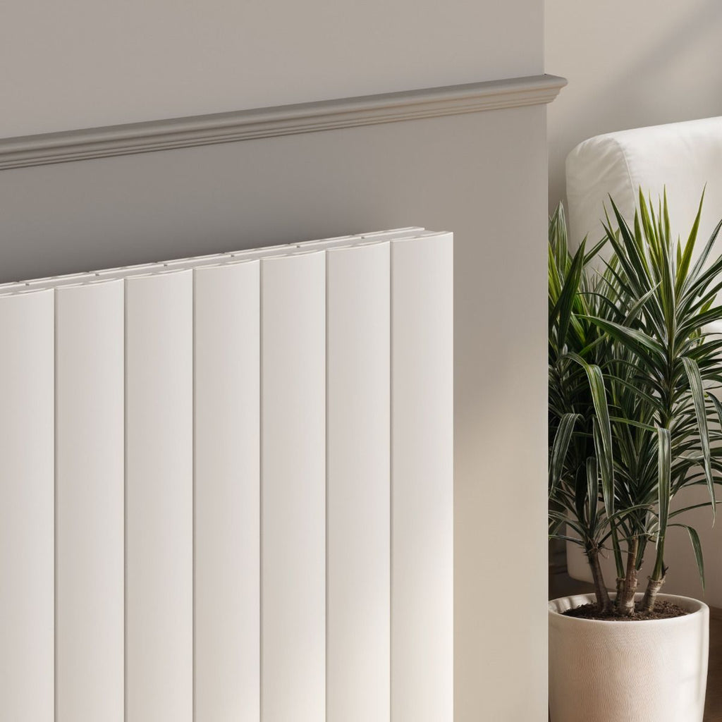 Reina Loco Horizontal Double White Designer Radiator