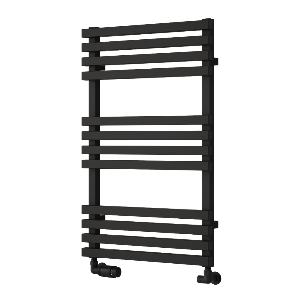 Reina Kale Black Heated Towel Rail 816mm X 500mm