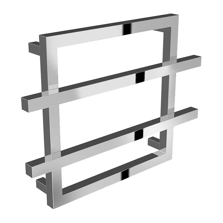 Reina Lago 2 Chrome Heated Towel Rail 450mm X 600mm
