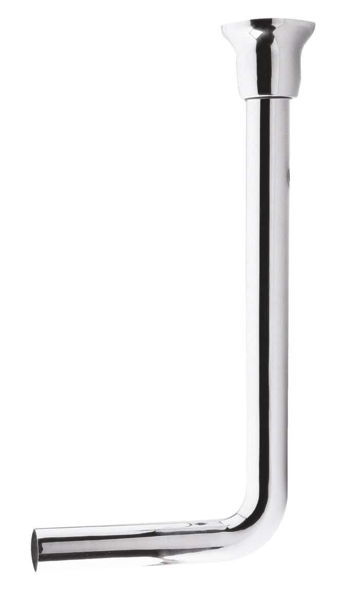 Shower drain pipe, chrome finish, high-quality bathroom plumbing component.