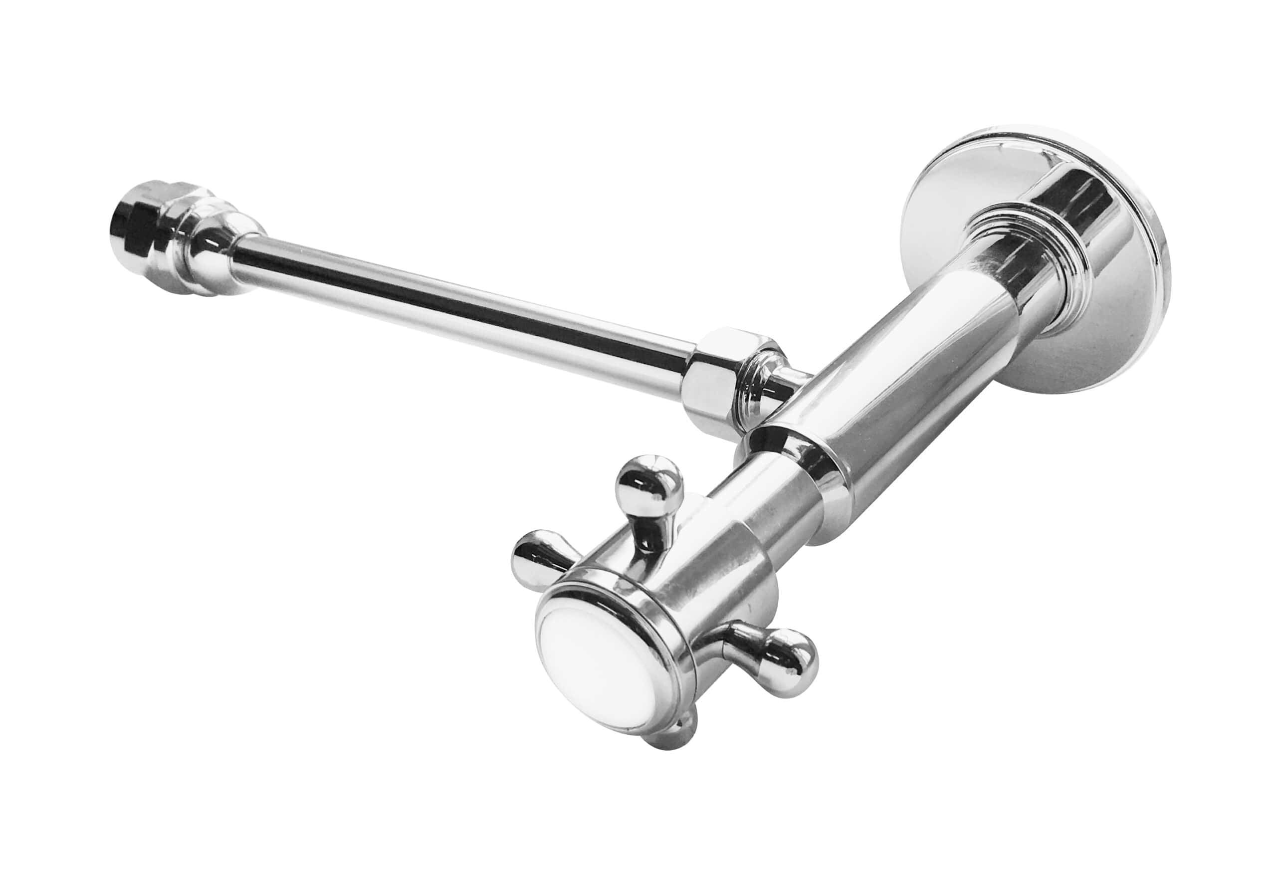 Polished chrome bathroom toilet roll holder with wall mount, modern and durable design for luxury bathroom decor.