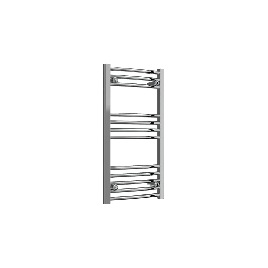 Reina Capo Curved Electric Chrome Heated Towel Rail 800mm X 400mm