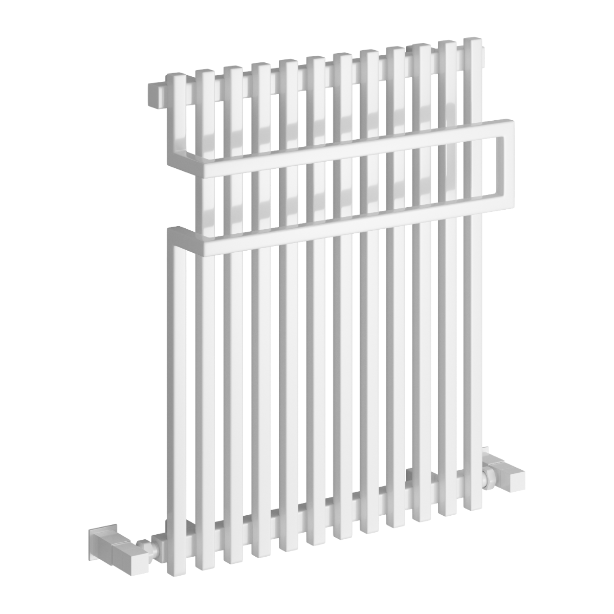 Reina Sori White Heated Towel Rail 650mm X 500mm