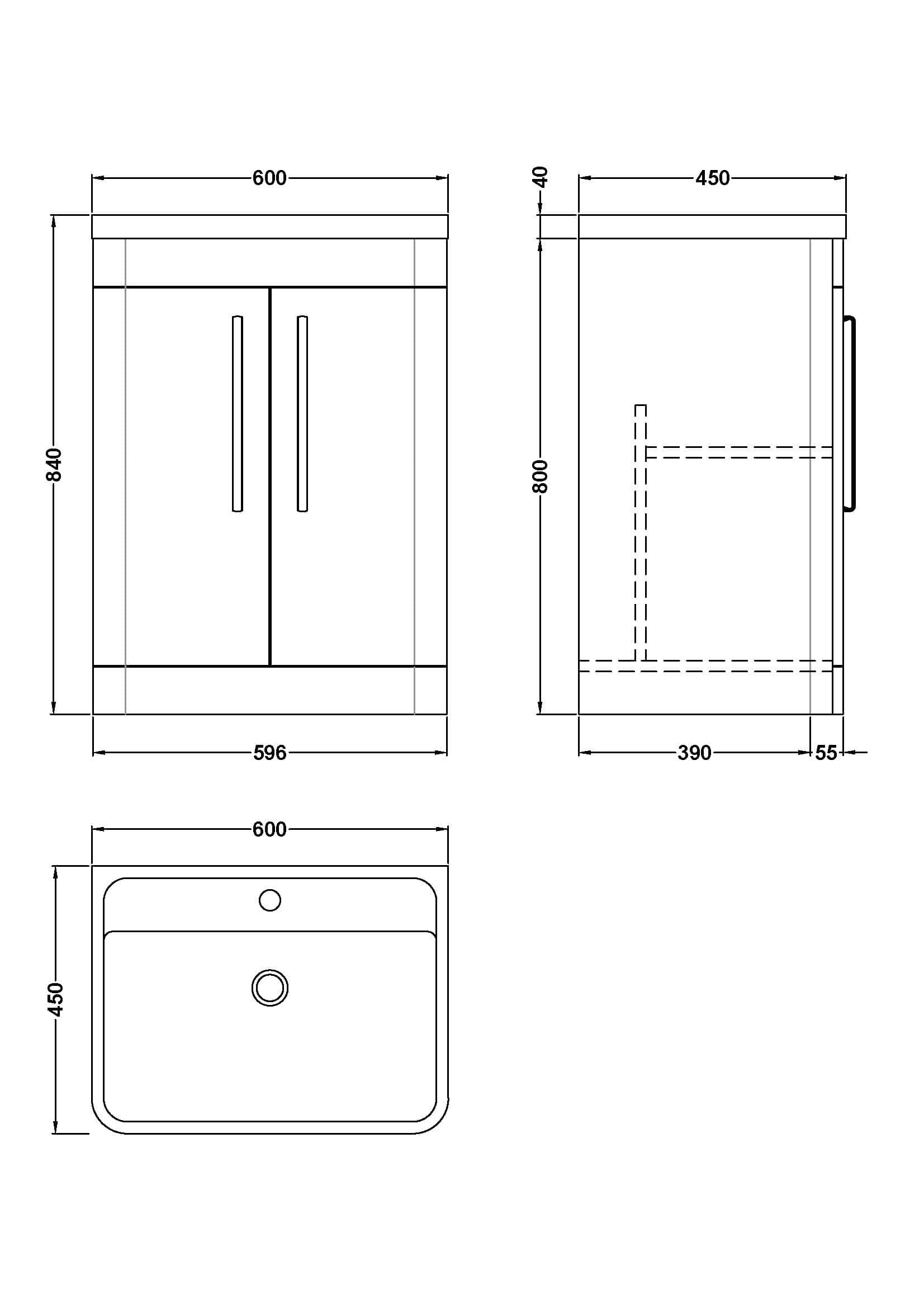 Sleek bathroom vanity with storage cabinet, modern design, ideal for bathroom interiors, featuring double doors, precise dimensions, and durable materials for elegant bathroom organisation.