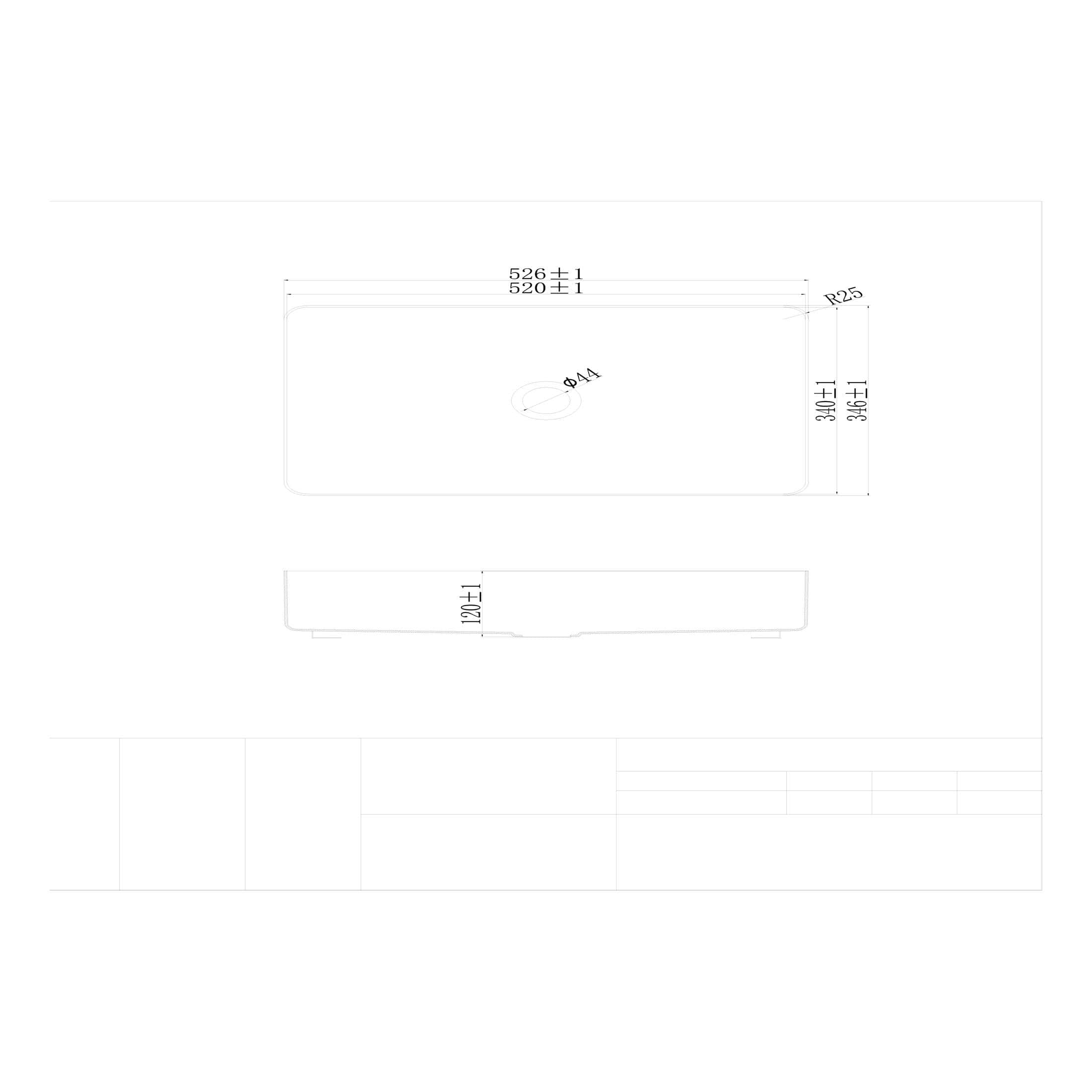 Elegant modern bathroom sink with precise technical dimensions, perfect for contemporary bathroom renovation, featuring high-quality materials and durable design by Bubly Bathrooms.