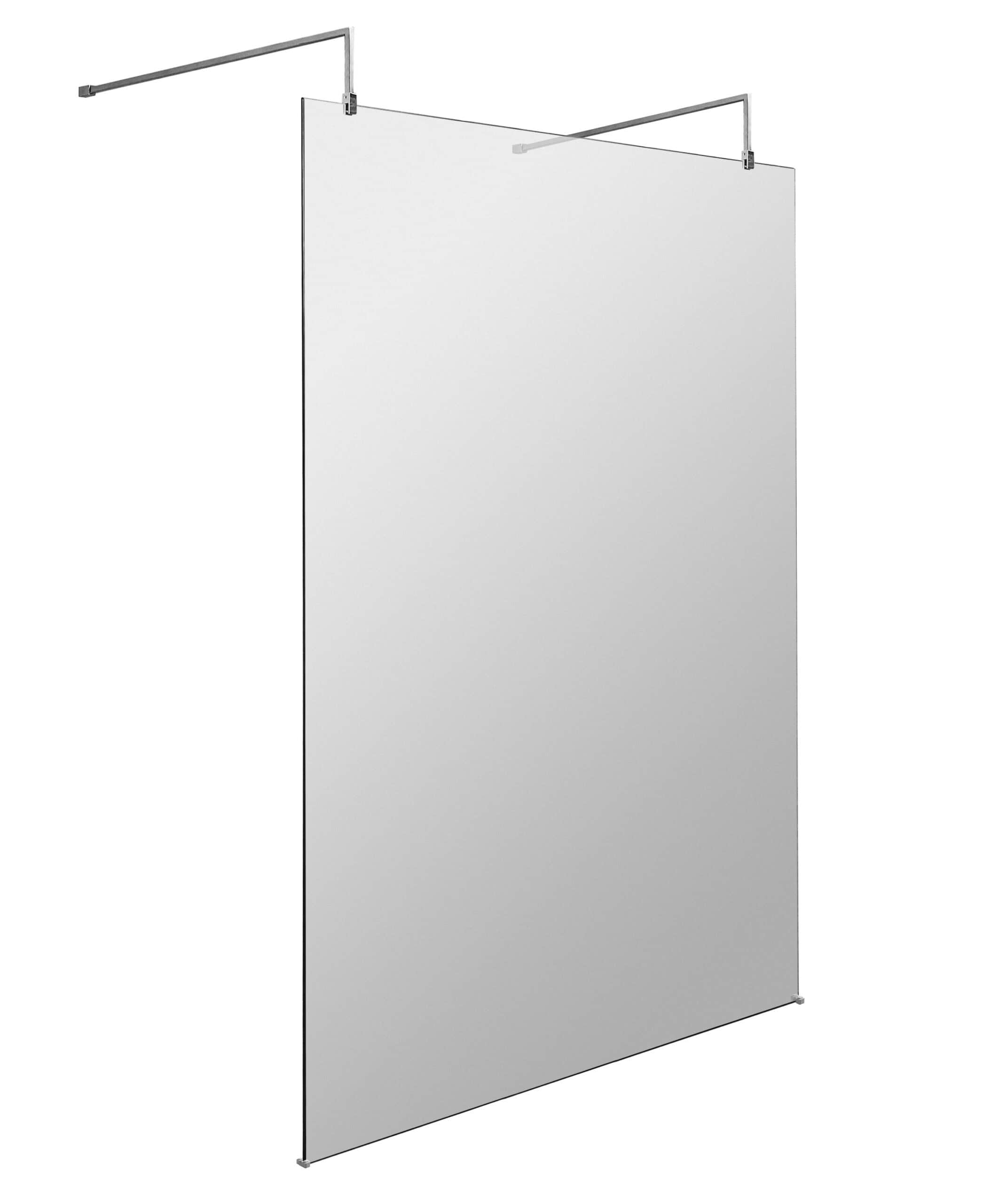 High-quality bathroom shower screen with chrome fittings for modern ensuite and family bathrooms. Perfect for creating a sleek, waterproof shower enclosure and enhancing bathroom decor.