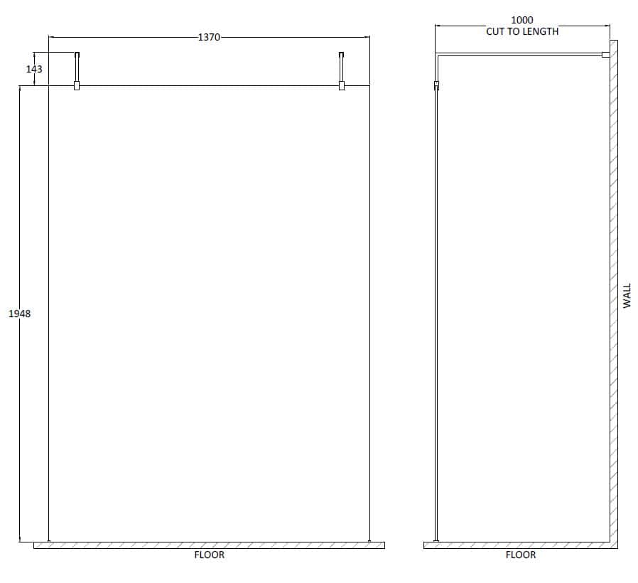 High-quality bathroom design blueprint featuring detailed measurements for custom shower enclosure installation. Perfect for bathroom renovation projects.