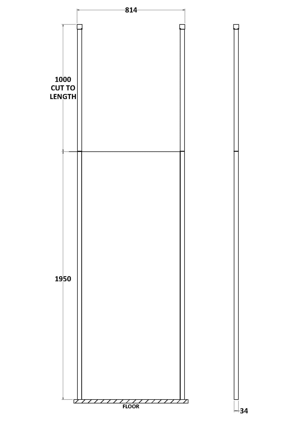 Elegant modern bathroom shower enclosure with sleek glass panels and chrome fixtures, designed for contemporary bathroom renovation projects. Perfect for creating a spacious and stylish shower area.