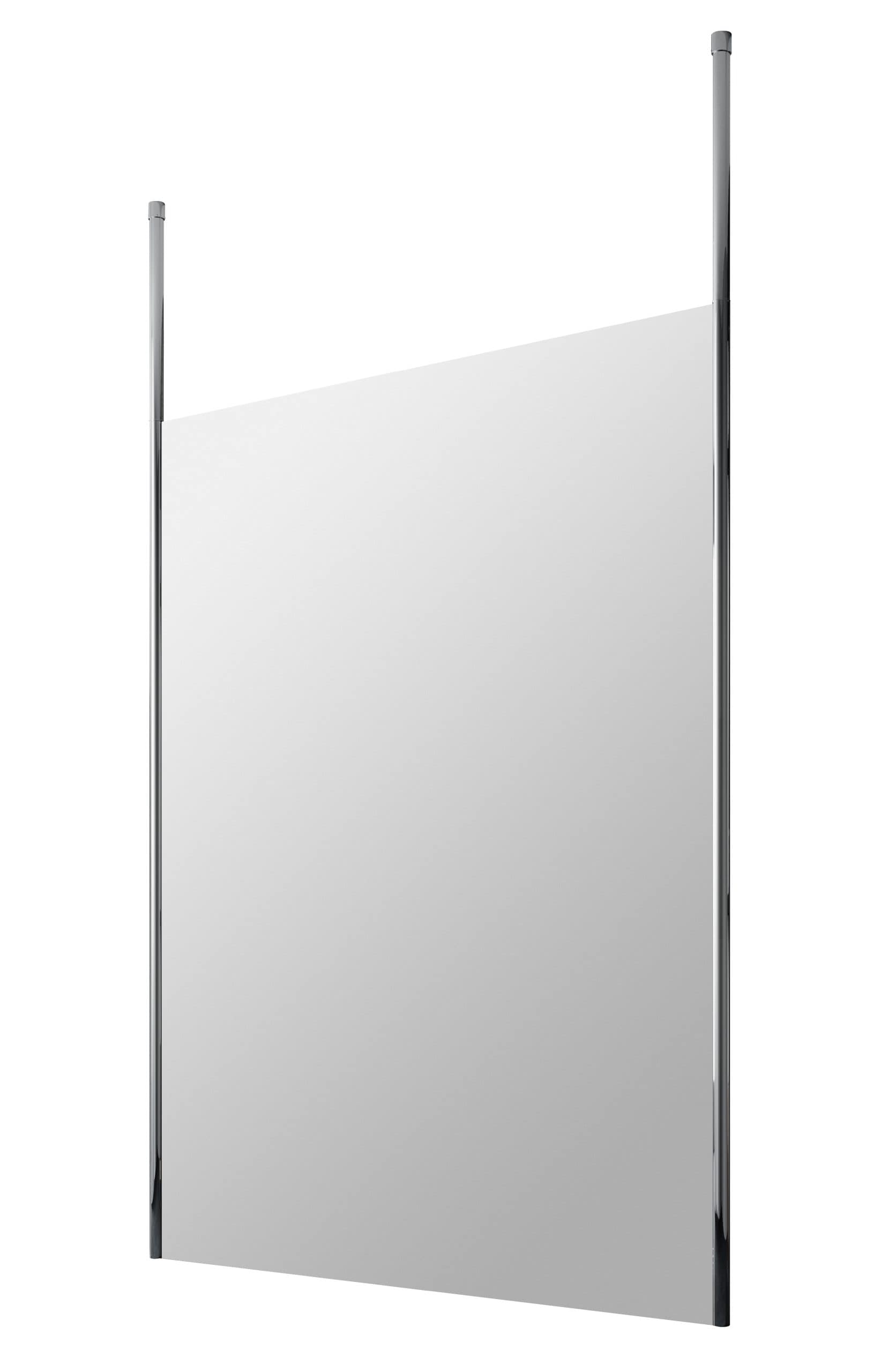 Sleek glass shower screen for modern bathrooms, enhancing style and functionality with chrome accents and easy installation. Perfect for creating a clean, contemporary shower space.
