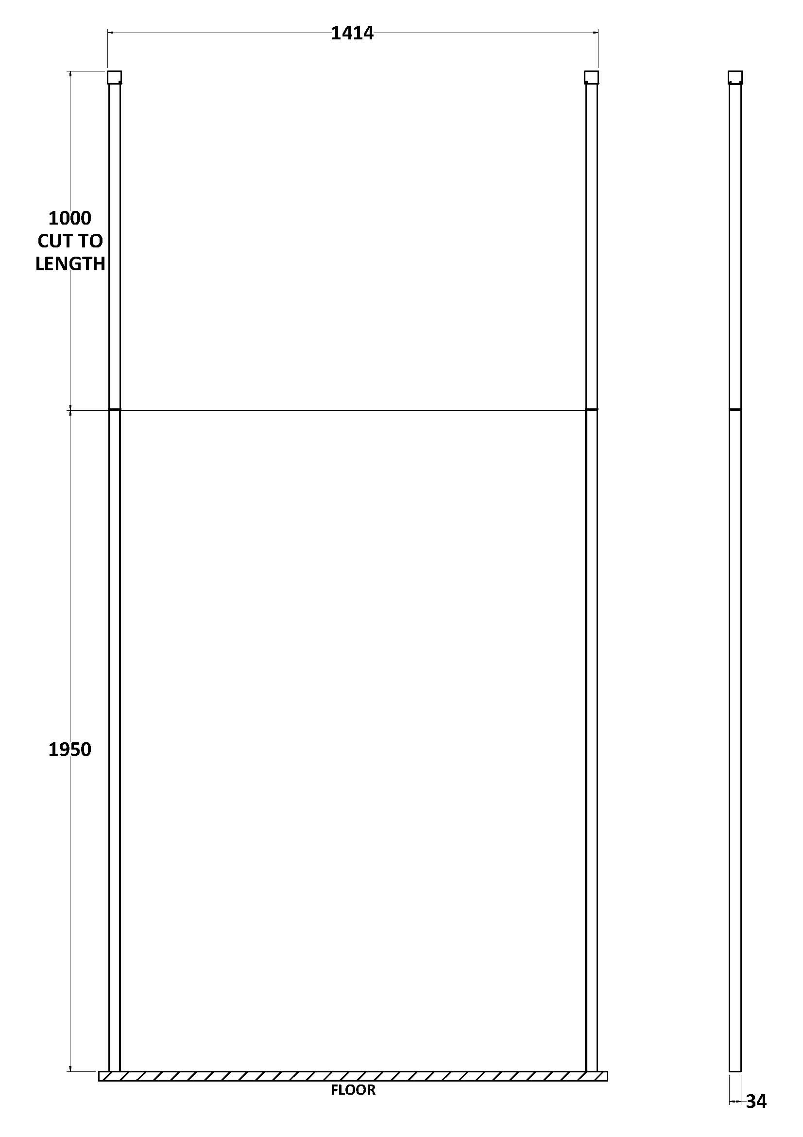 Sleek modern bathroom shower enclosure with glass panels and engineered aluminium frame, designed for contemporary bathroom upgrades and maximum space efficiency.