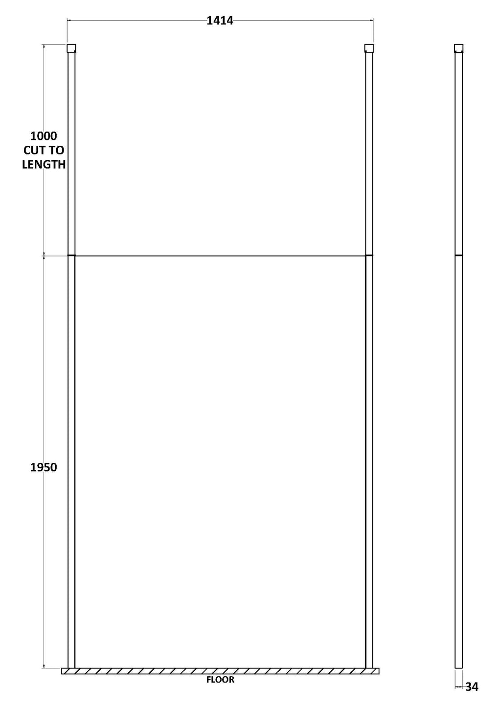 Sleek modern bathroom shower enclosure with glass panels and engineered aluminium frame, designed for contemporary bathroom upgrades and maximum space efficiency.