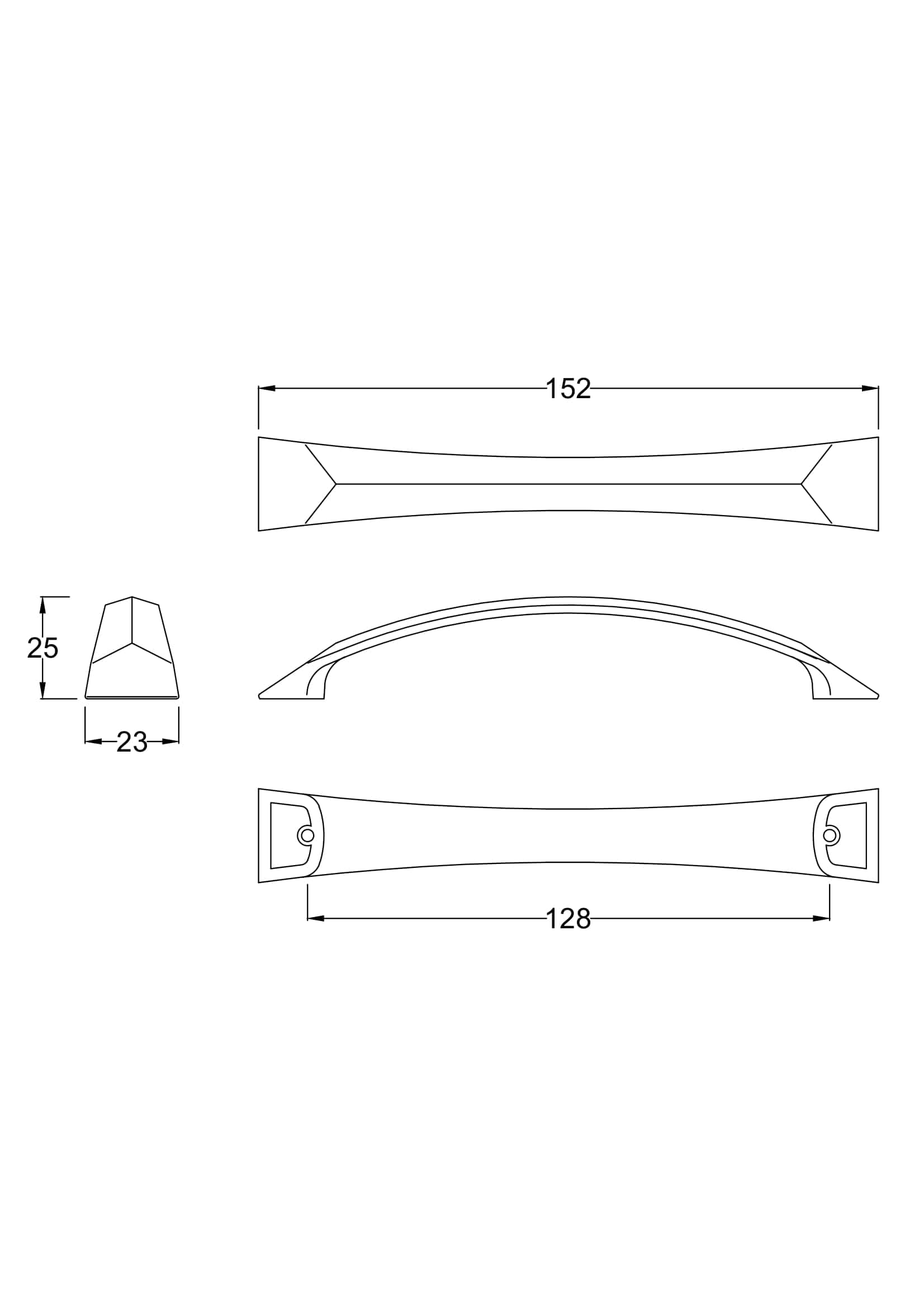 High-quality bathroom hardware design with precise measurements for Bubly Bathrooms.