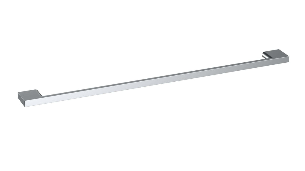 Chrome bathroom towel rail, modern flat design, silver finish, ideal for contemporary bathrooms, Bubly Bathrooms.
