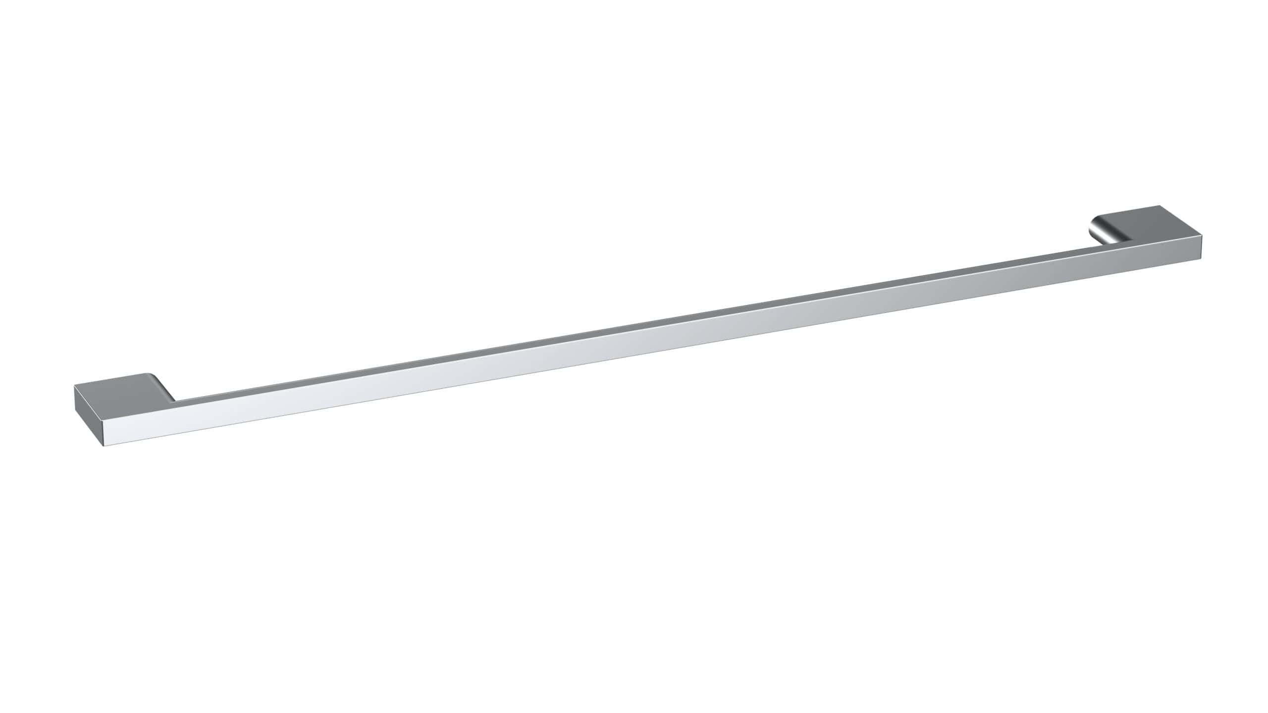 Chrome bathroom towel rail, modern flat design, silver finish, ideal for contemporary bathrooms, Bubly Bathrooms.