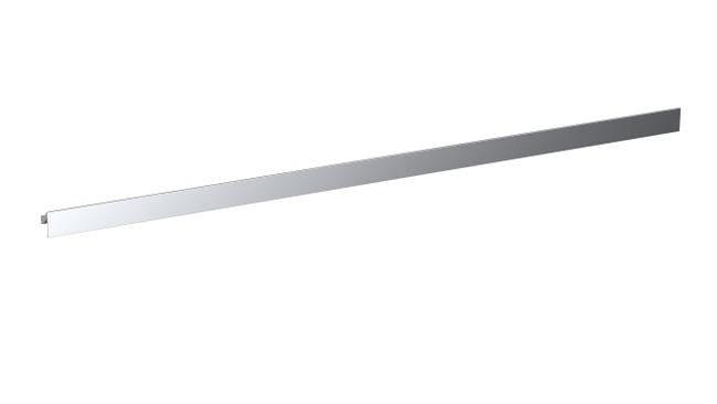 Sleek modern bathroom shower trim handle in silver, ideal for contemporary bathroom renovation and fixtures.