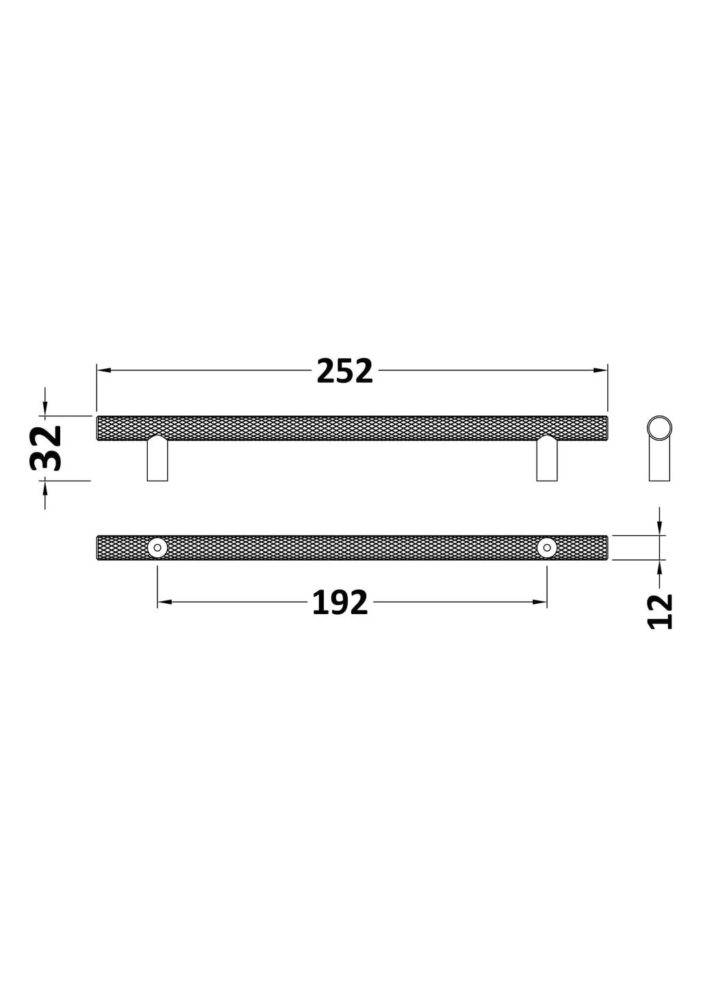 Aluminium bathroom shelf with mounting brackets, 252mm length, designed for modern Bubly Bathrooms decor.