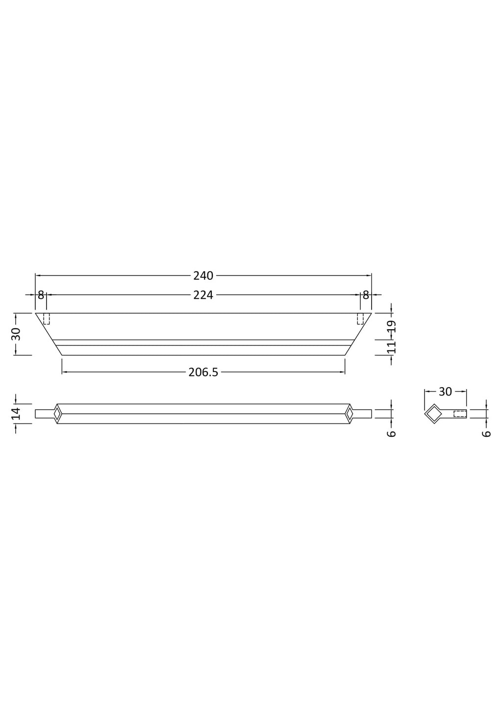 High-quality bathroom towel rail design with precise dimensions, ideal for modern Bubly bathrooms, ensuring functionality and style in bathroom decor.