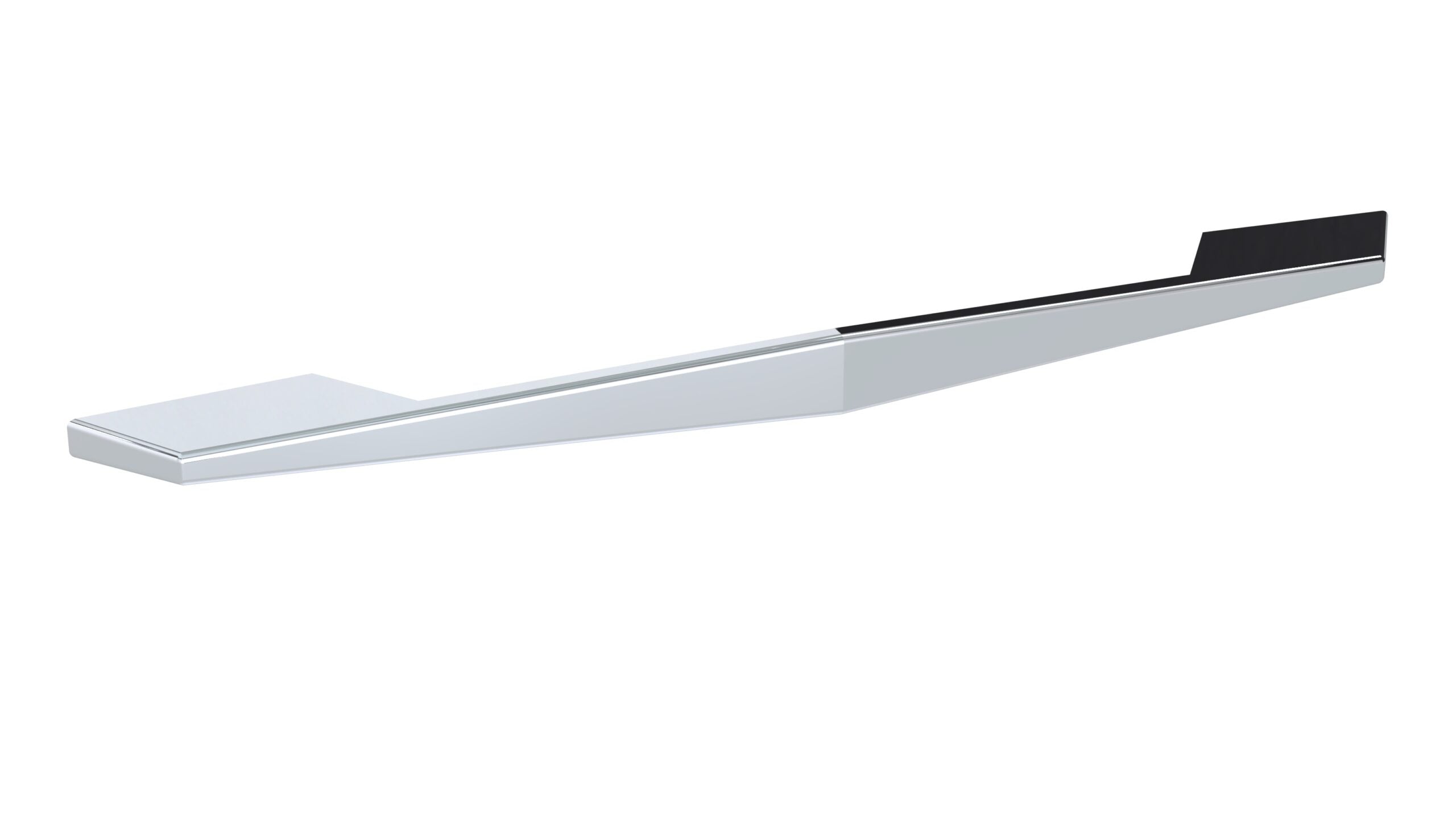 Modern chrome bifold bathroom mirror with sleek design and clean lines, perfect for contemporary bathroom interiors.