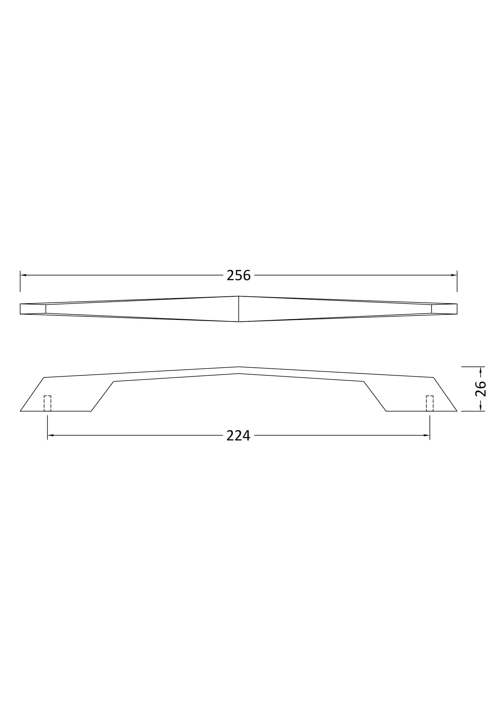 Elegant bathroom shelf diagram with precise measurements for Bubly Bathrooms. Ideal for modern bathroom storage solutions, showcasing sleek design and functional dimensions.