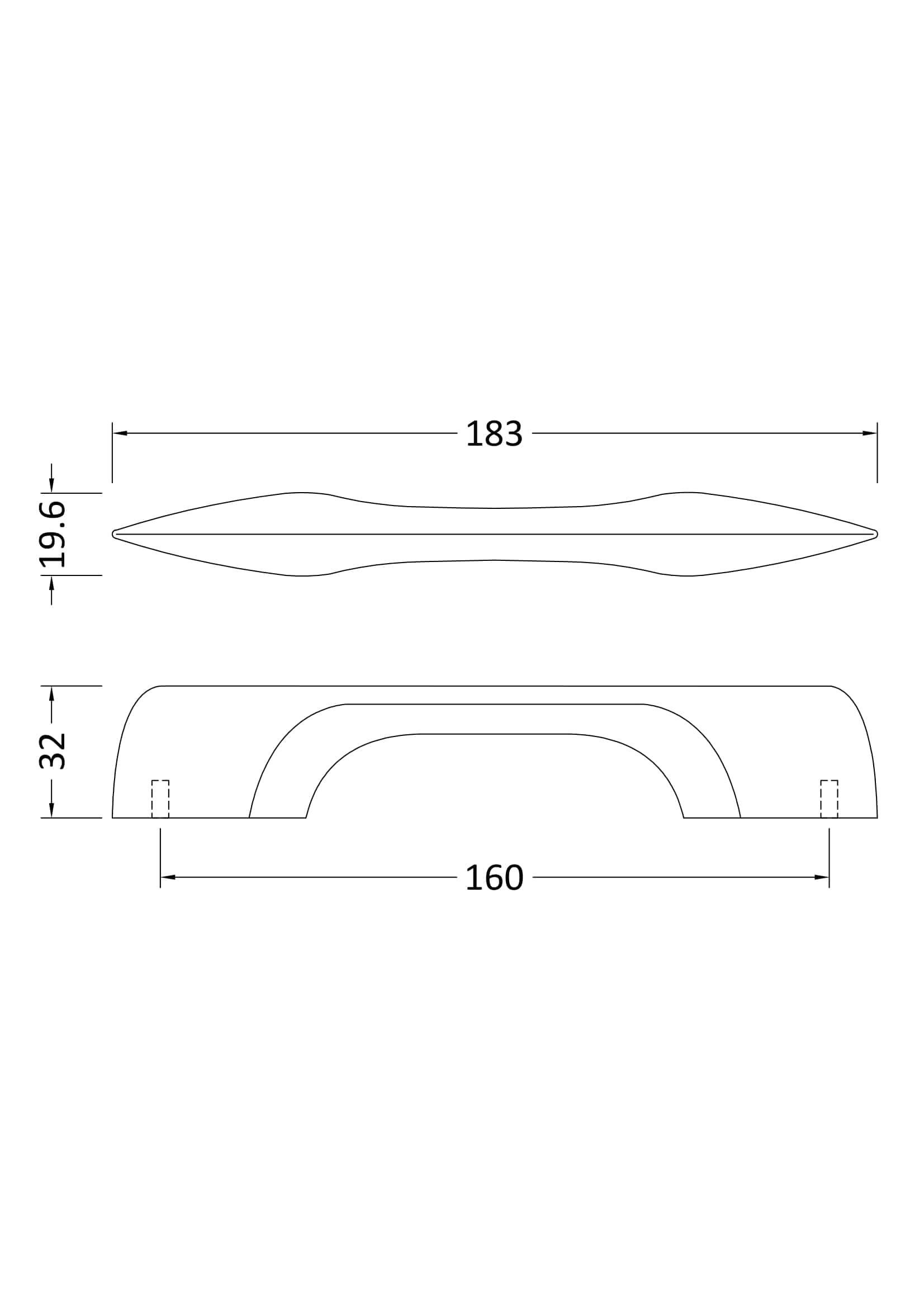 Elegant modern bathroom sink design with precise measurements, showcasing sleek curves and contemporary style for high-end bathroom remodels.
