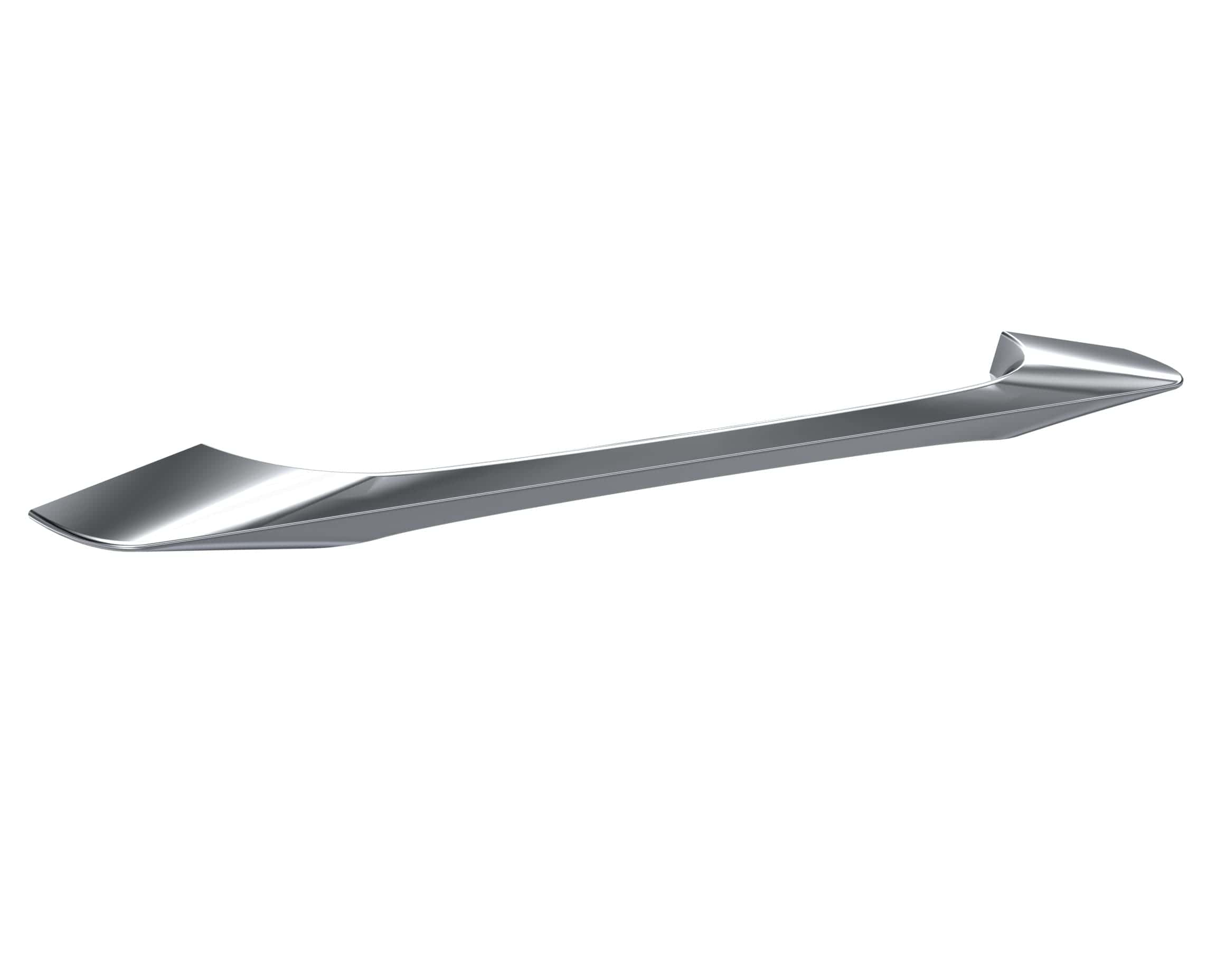 Polished metallic bathroom grab bar for safety and support, modern design, sturdy stainless steel construction, ideal for showers and bathrooms.