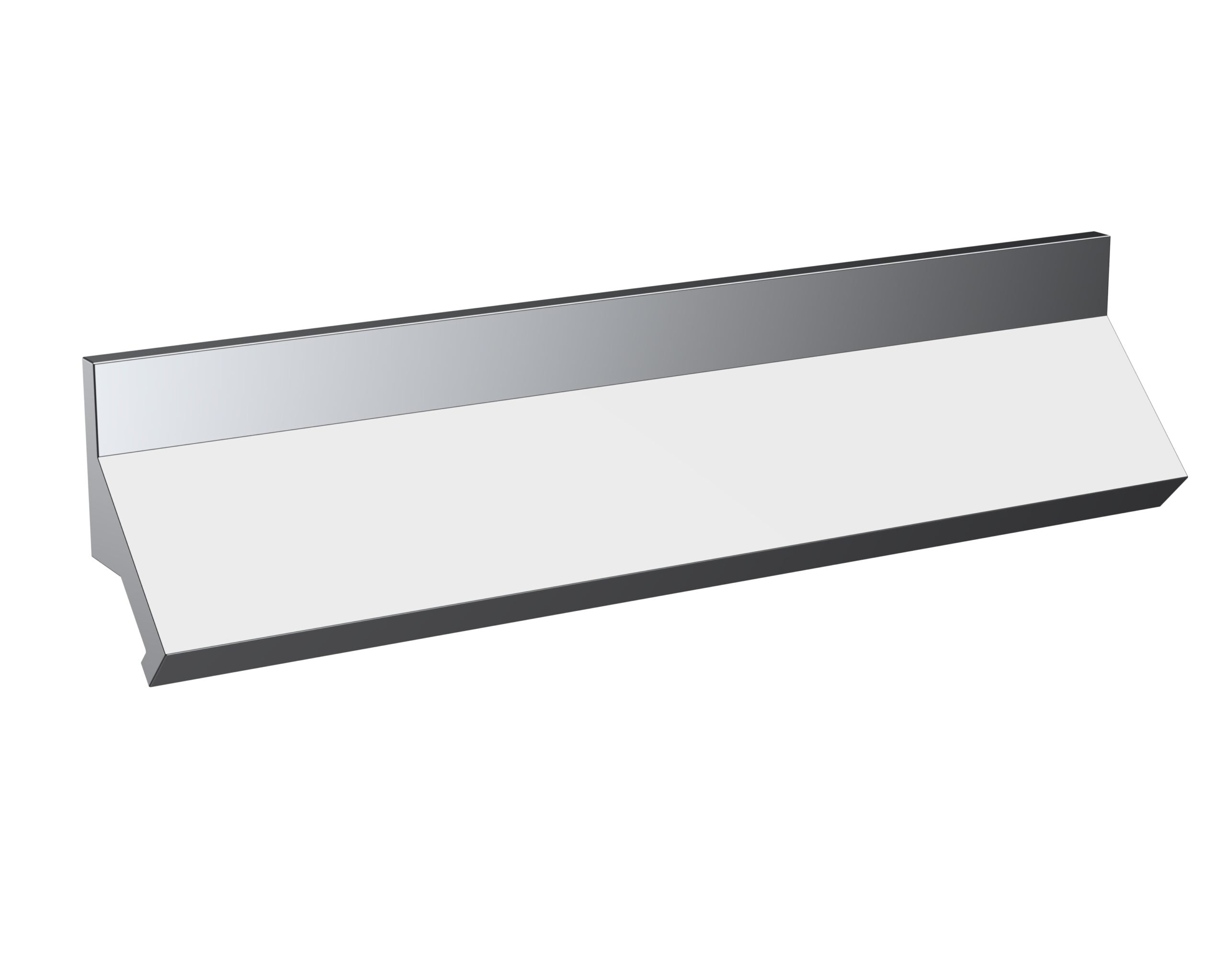 Polished stainless steel bathroom shelf, sleek and modern design for bathroom storage and organisation. Ideal for adding functionality and style to your bathroom space.