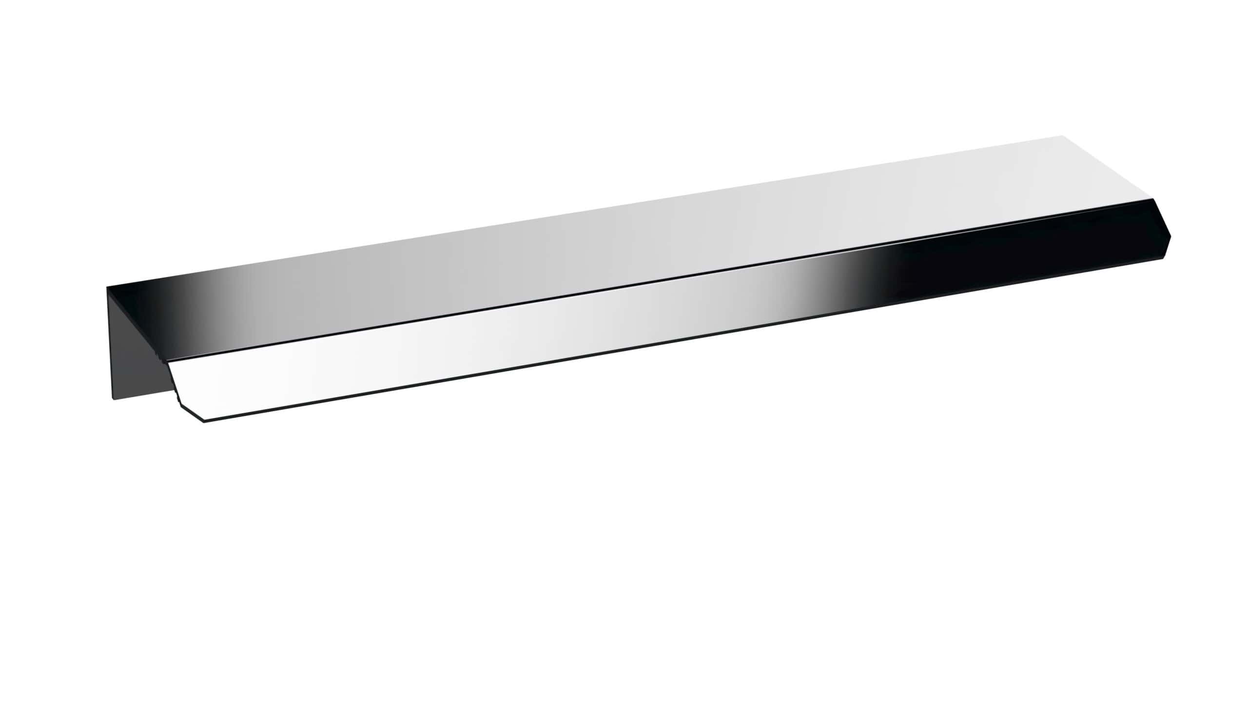 Chrome bathroom shelf with modern design by Bubly Bathrooms for stylish storage solutions.