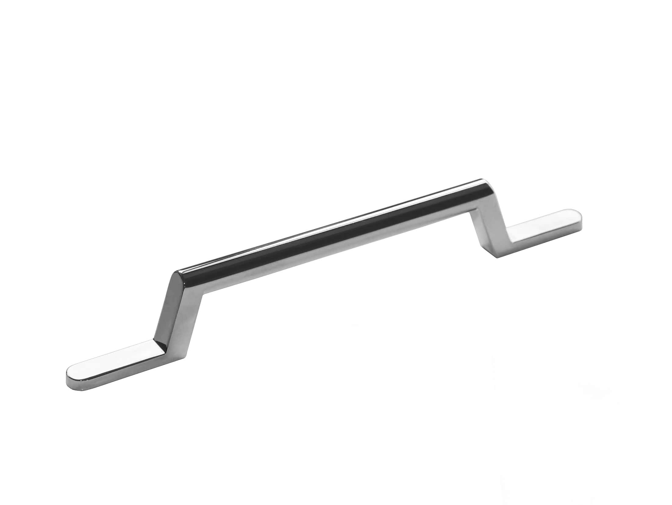 Sleek chrome bathroom cabinet handle for modern and minimalist bathroom design. Durable and easy to install, perfect for upgrading your bathroom cabinets or furniture.