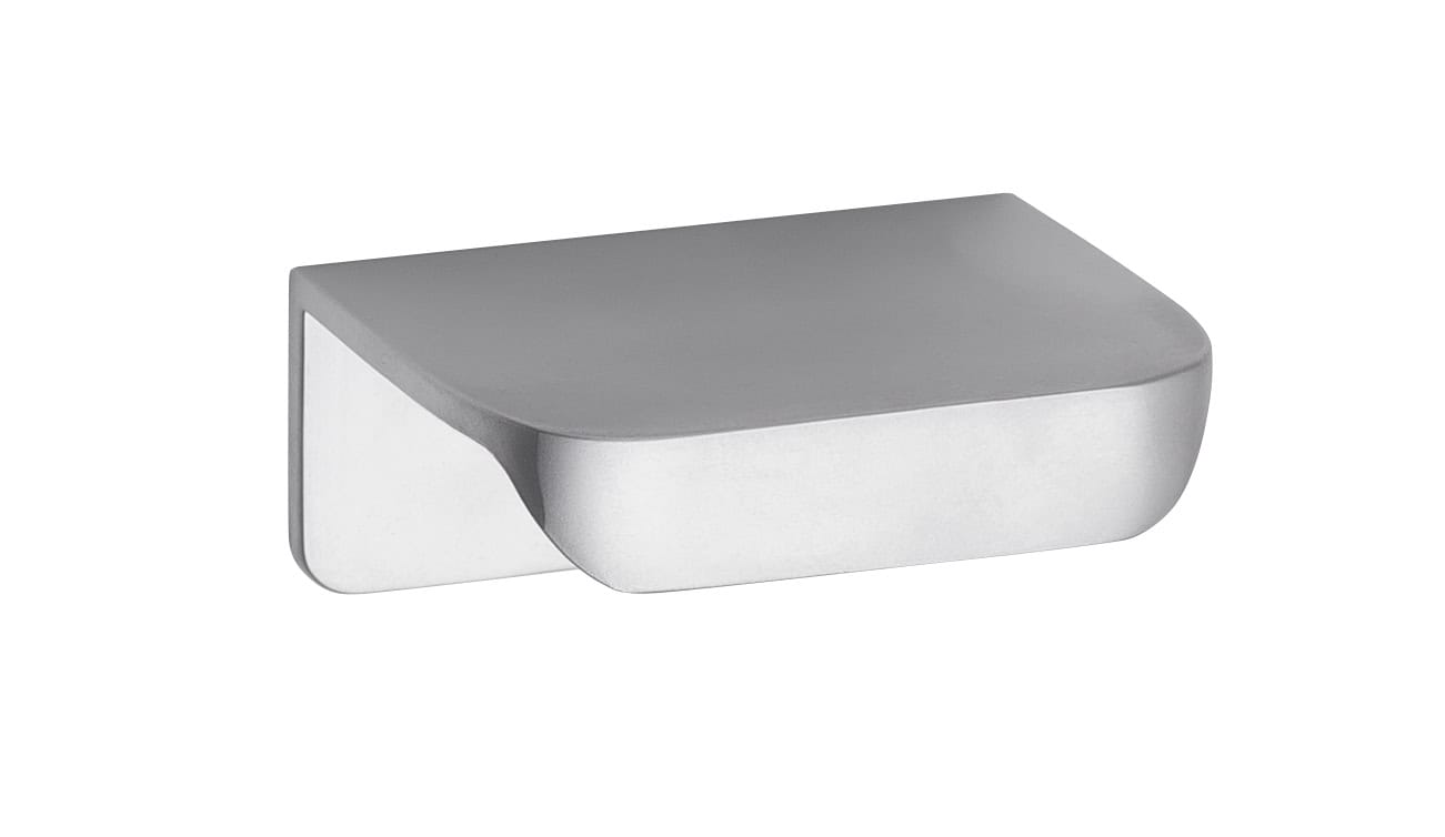 Sleek white and silver modern bathroom soap dish holder, wall-mounted for convenient access, ideal for contemporary bathrooms and kitchen sinks, durable and easy to clean.