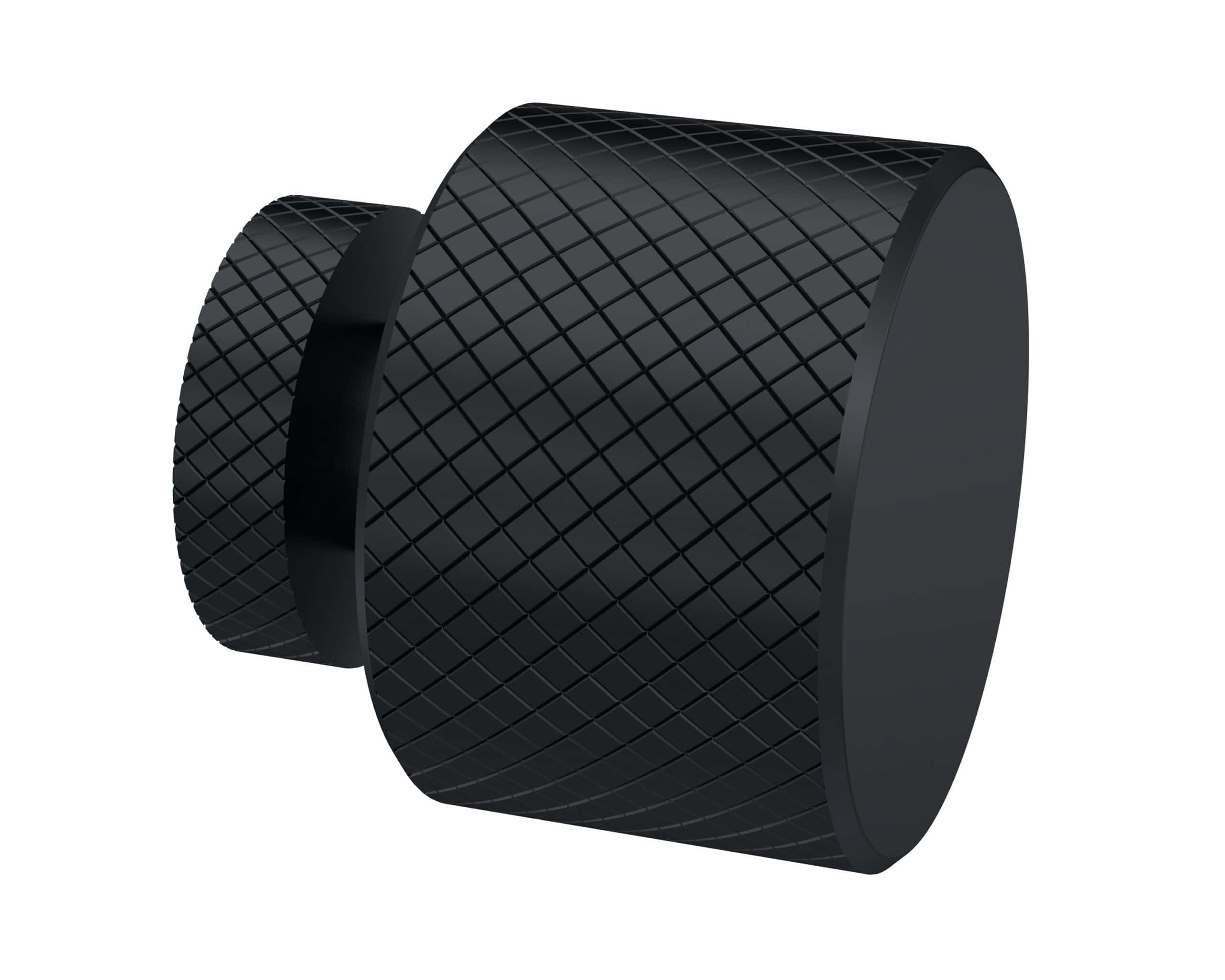 Flexible black shower mixer knob with textured grip for modern Bubly bathrooms, enhancing style and functionality. Perfect for contemporary bathroom designs and easy to use.