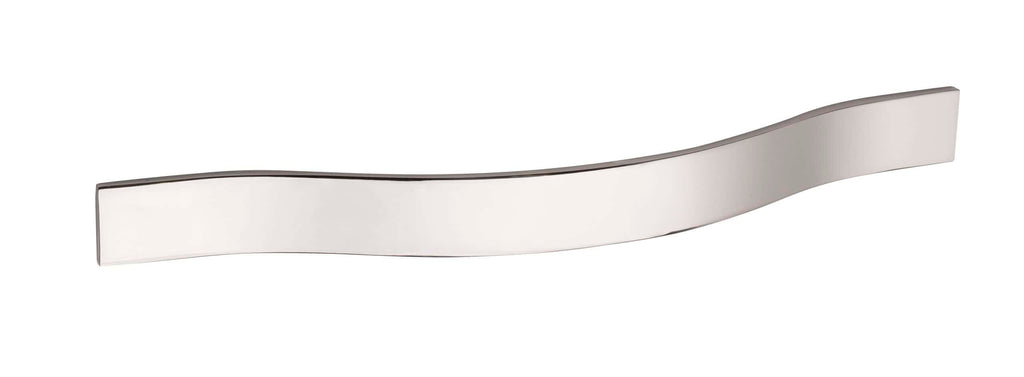 Sleek white wavy bathroom cabinet handle, modern design for luxury bathroom furniture, durable stainless steel finish, suitable for contemporary bathroom renovation and decor.