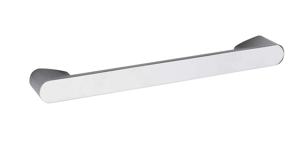 Sleek modern bathroom towel bar in chrome finish, ideal for contemporary bathroom decor, durable and rust-resistant for everyday use.
