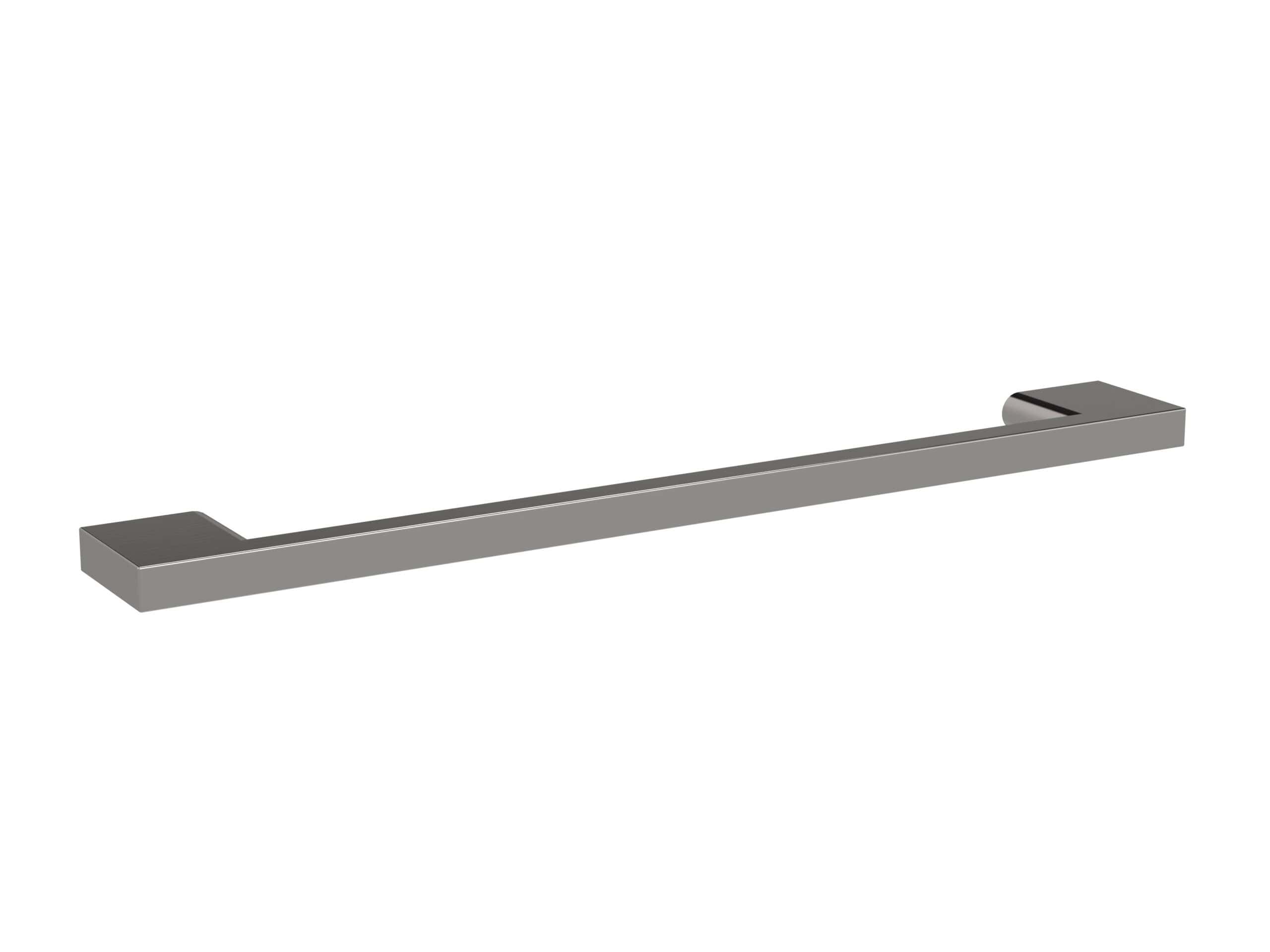 Polished chrome towel rail for modern bathrooms, sleek and durable design, ideal for towel hanging and bathroom decor enhancement.