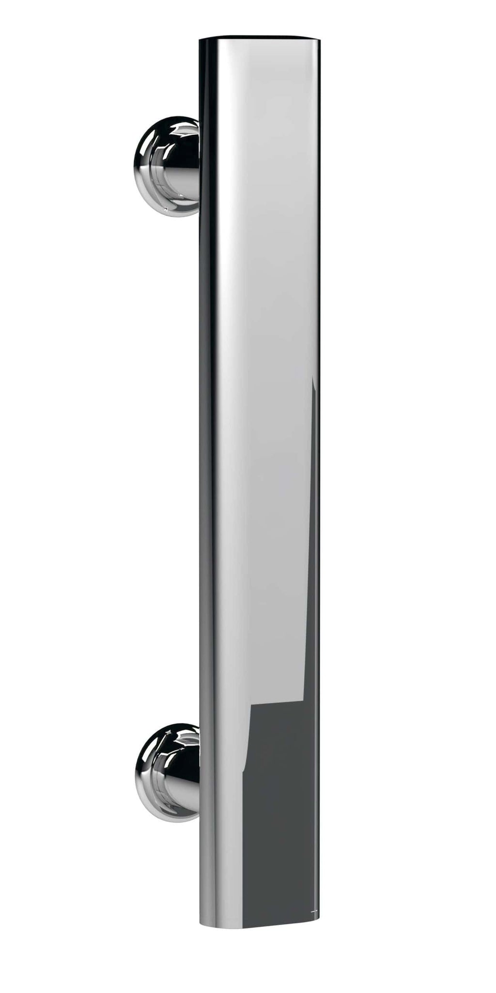 Sleek chrome shower grab bar with modern design, ideal for bathroom safety and stability. Perfect for use in contemporary bubly bathrooms for added support.