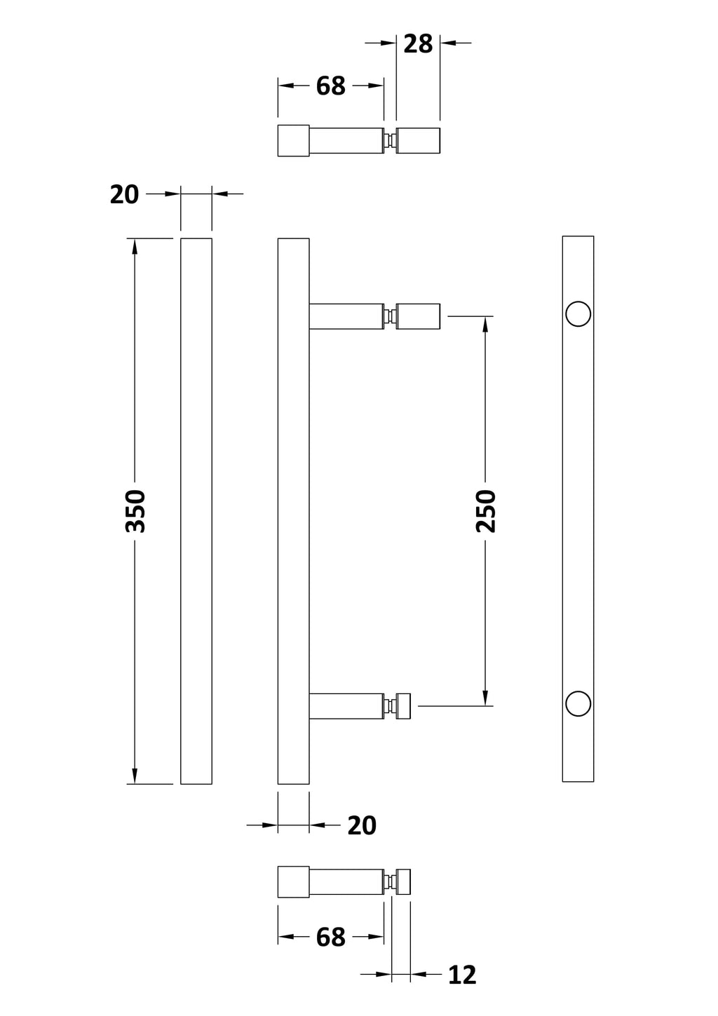 Modern bathroom hardware with sleek chrome finish, ideal for luxury bathrooms, featuring durable materials and precise measurements for seamless installation.