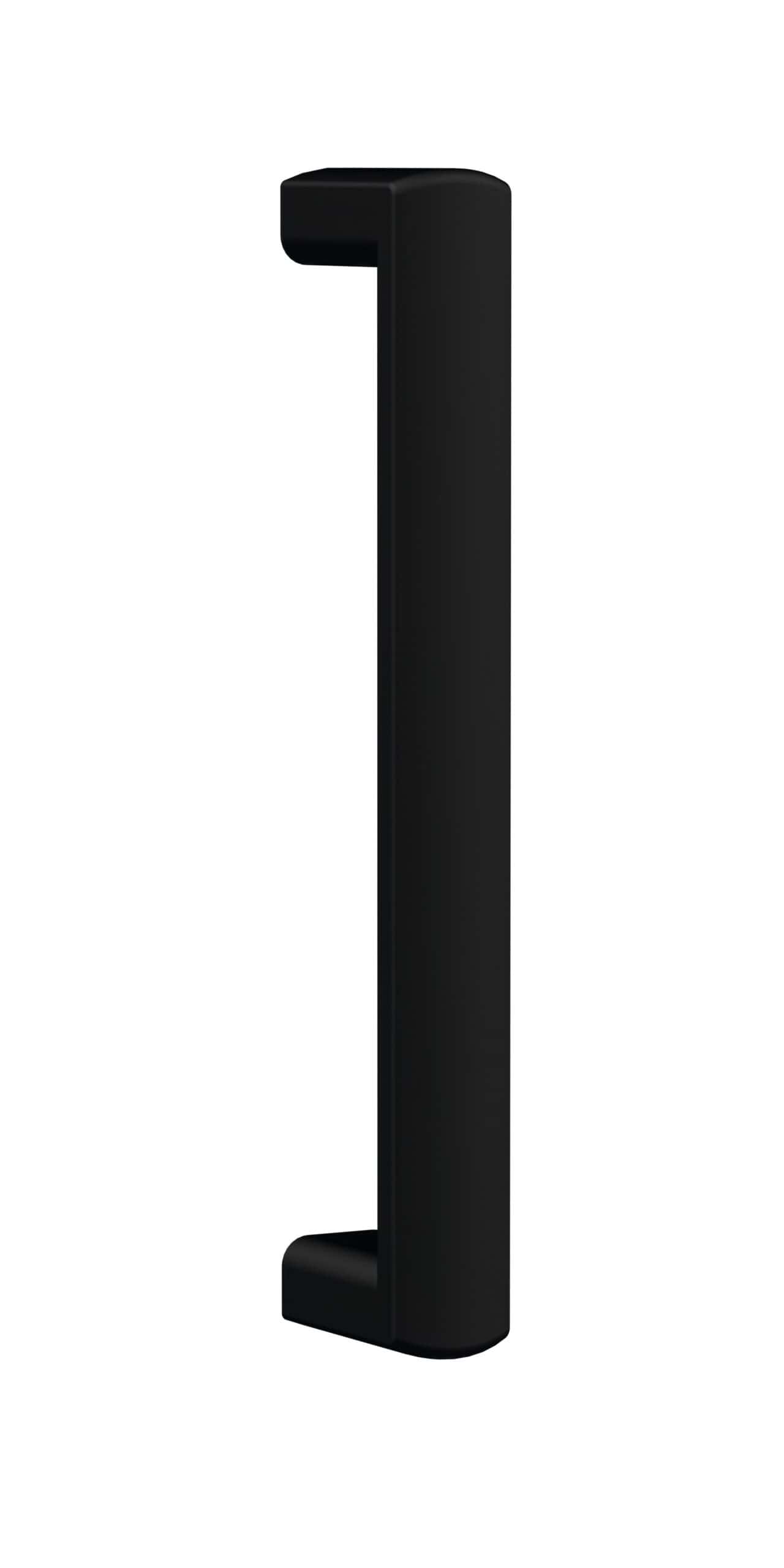 Black bathroom grab bar for safety and support in modern bathroom design. Durable, non-slip handle suitable for shower and bath areas. Enhances bathroom safety and accessibility.