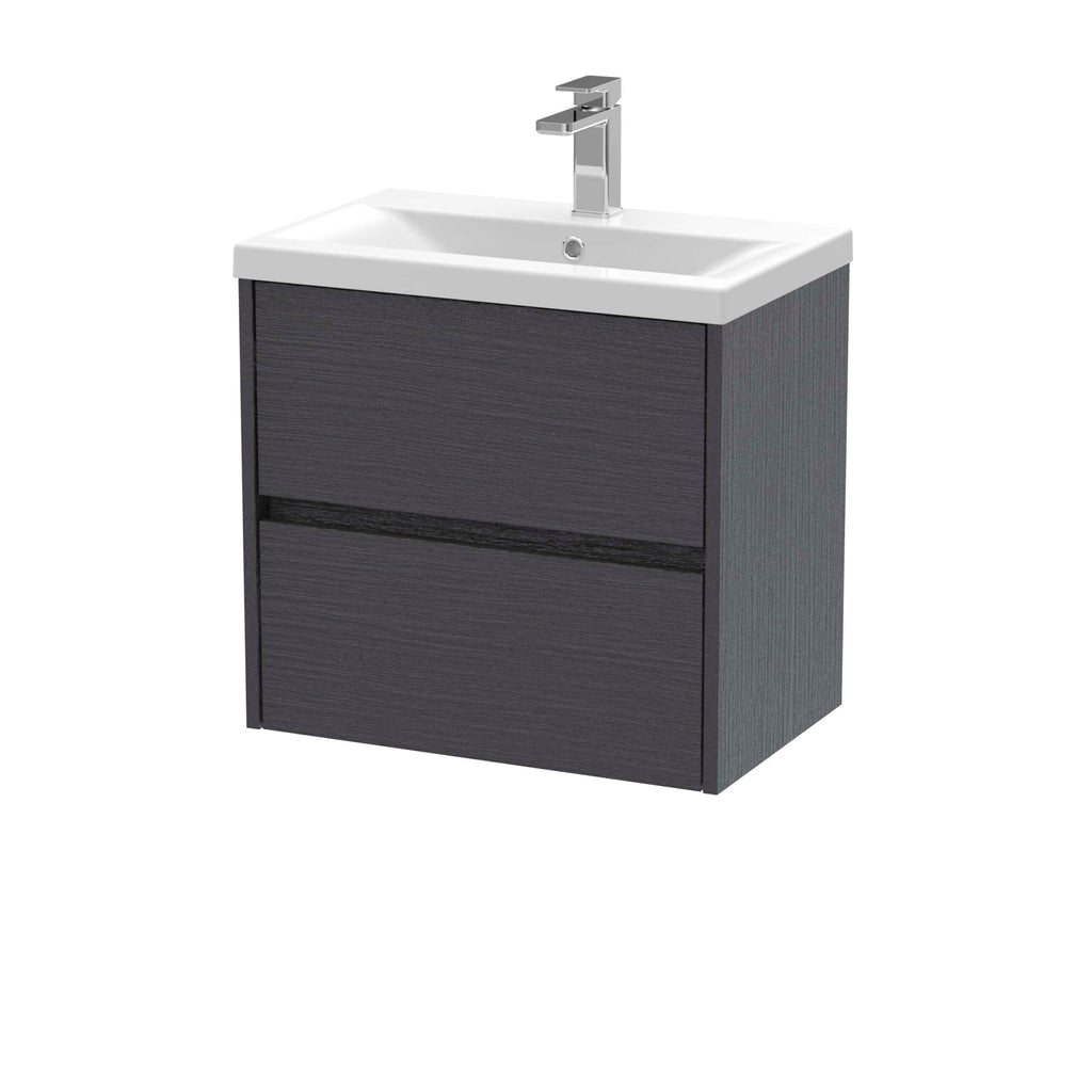 Sleek modern bathroom vanity with integrated sink and storage drawers, perfect for contemporary bathrooms, featuring durable materials and stylish black finish.