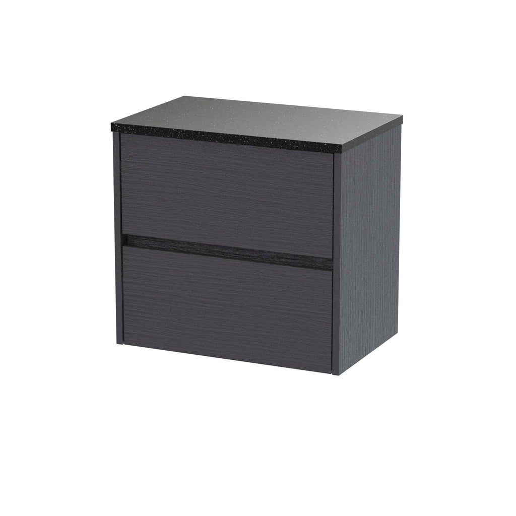 Nuie Havana 2 Drawer Wall Hung Vanity Unit With Worktop