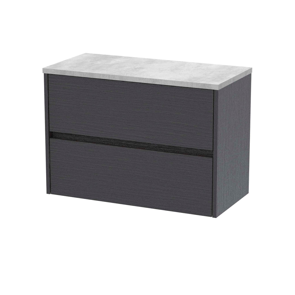 Nuie Havana 2 Drawer Wall Hung Vanity Unit With Worktop