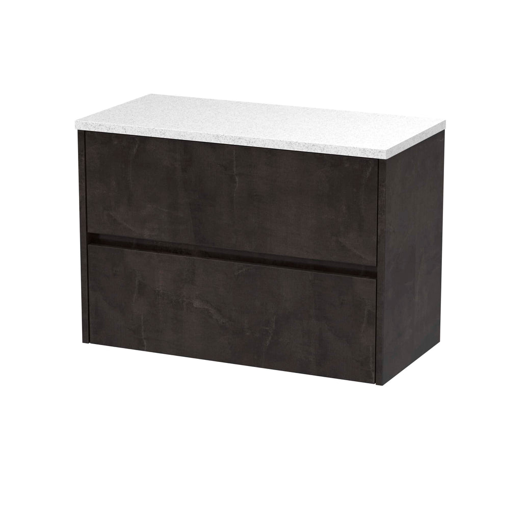 Nuie Havana 2 Drawer Wall Hung Vanity Unit With Worktop
