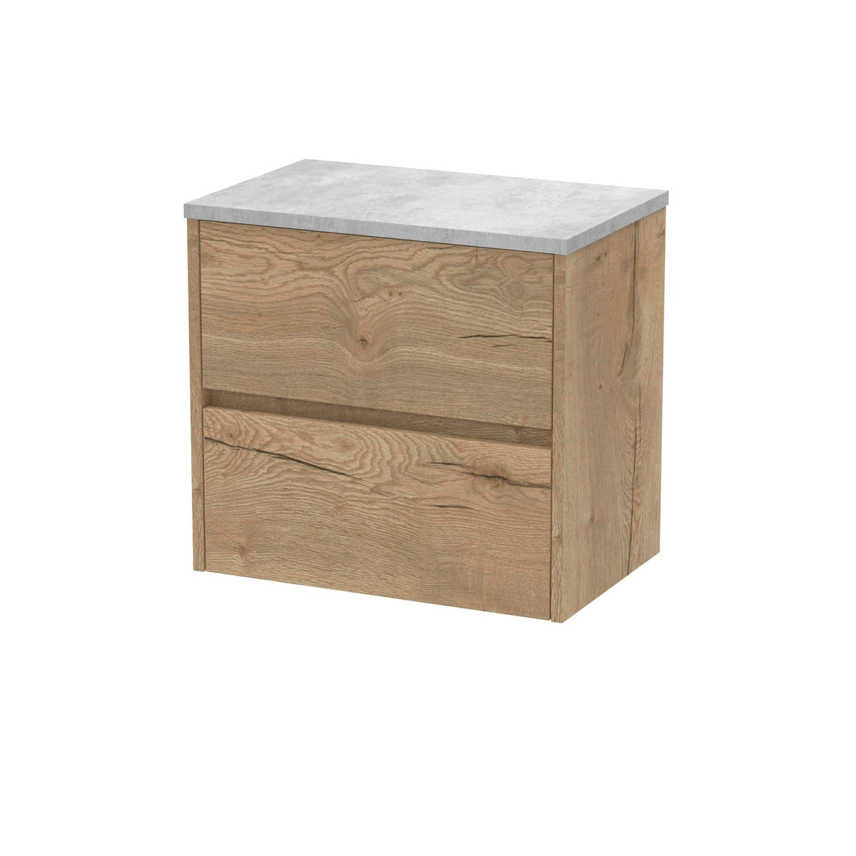 Nuie Havana 2 Drawer Wall Hung Vanity Unit With Worktop