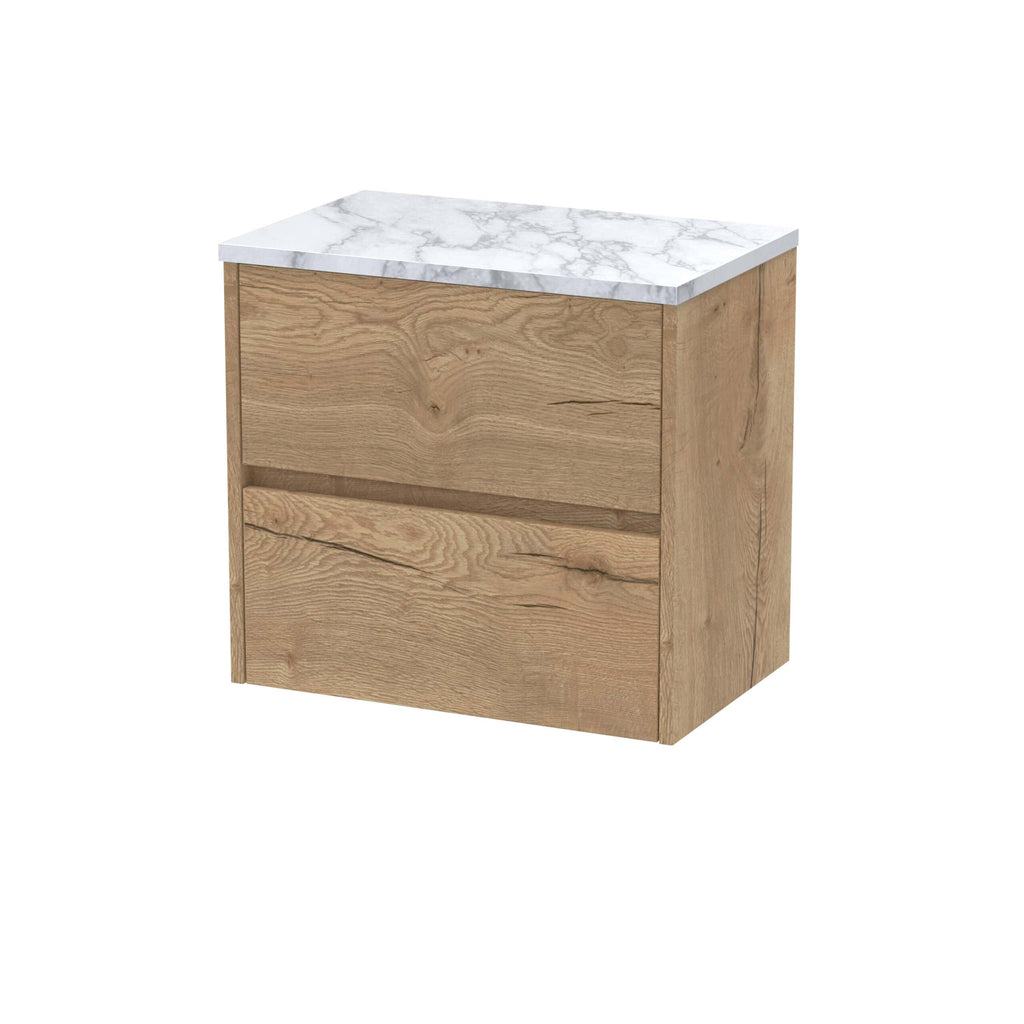 Nuie Havana 2 Drawer Wall Hung Vanity Unit With Worktop